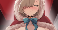 Asuna ni Shiro Bikini Santa Cos de Okasareru