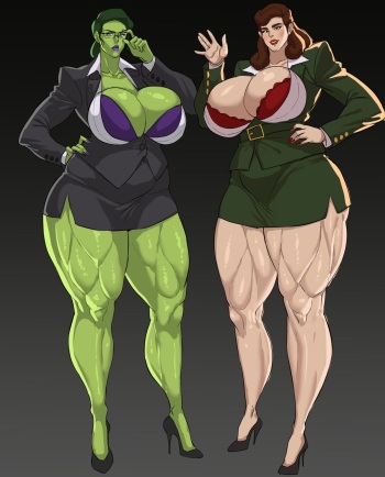 She-Hulk &amp; Peggy Carter cover