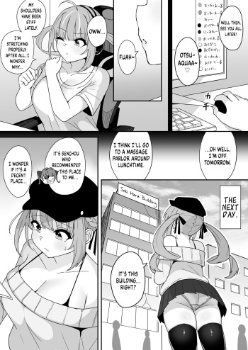 Massage-Ten de Sekuhara Sareru Aqua-chan | Aqua-chan Gets Sexually Harassed at a Massage Parlor cover