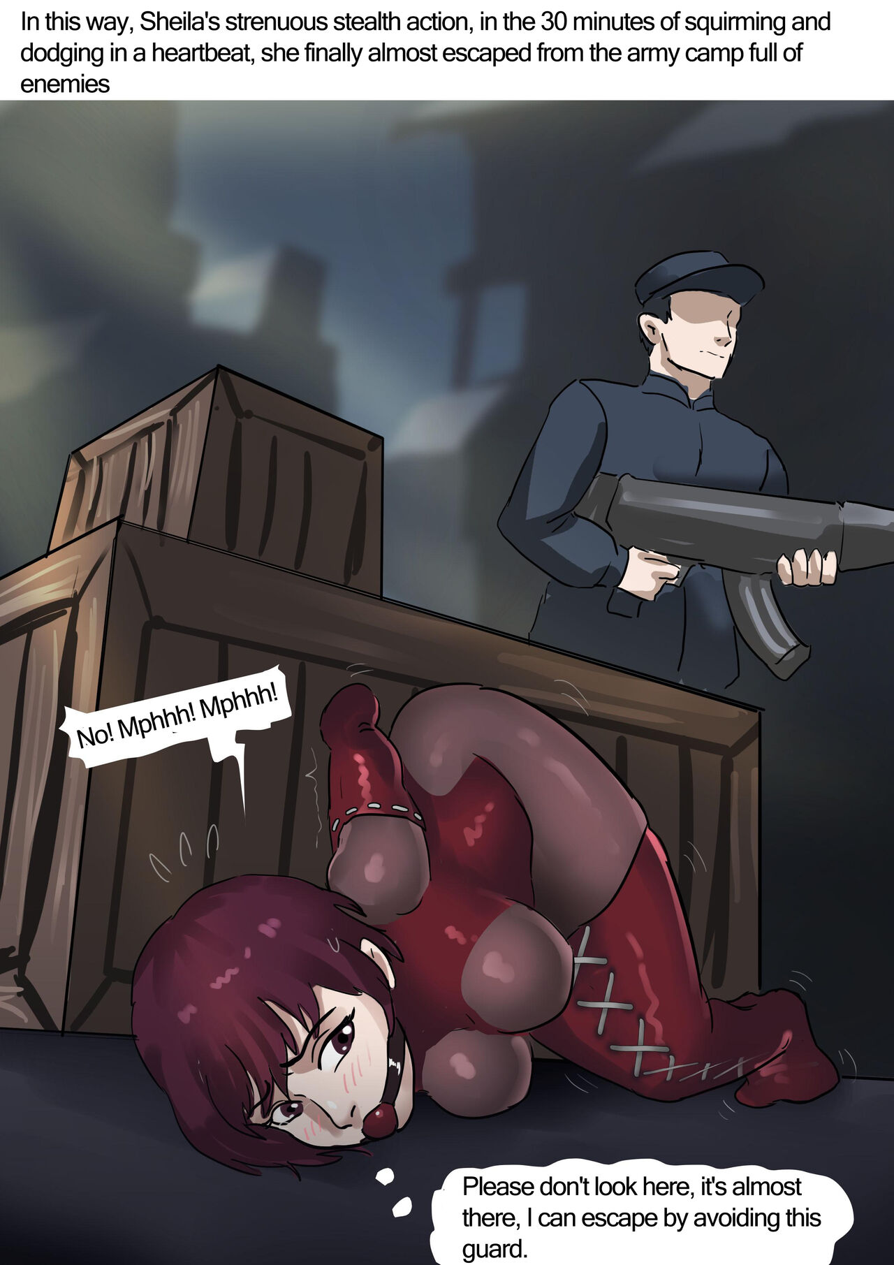 Female_Assassin_in_Stockings_Restrains_Trap_to_Escape page 10 full