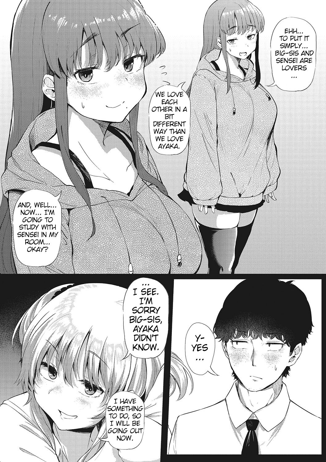 Sex And Communication With The Two Sisters "Sexmunication" Part 1,2 | Futari de Hamekomi Sisters Zenpen page 5 full