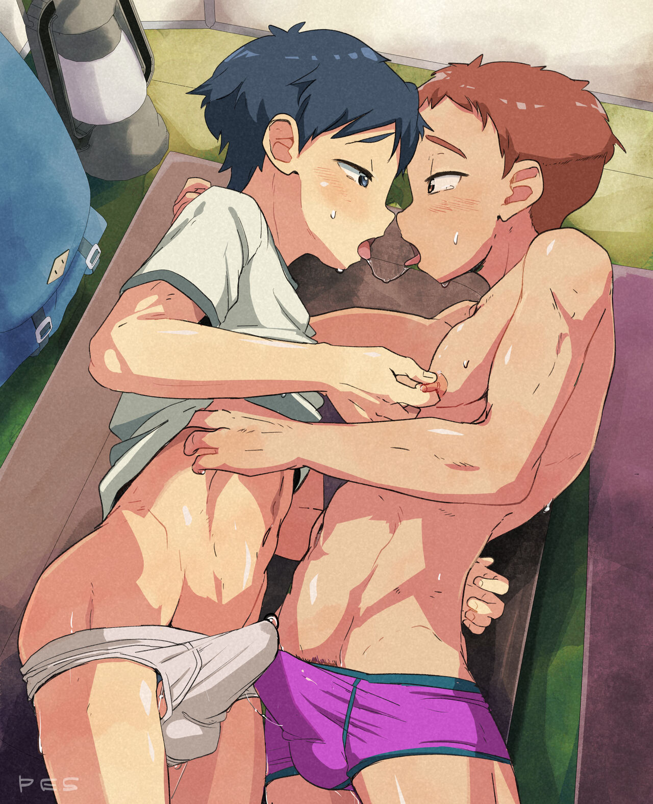 テント内の男子たち page 8 full