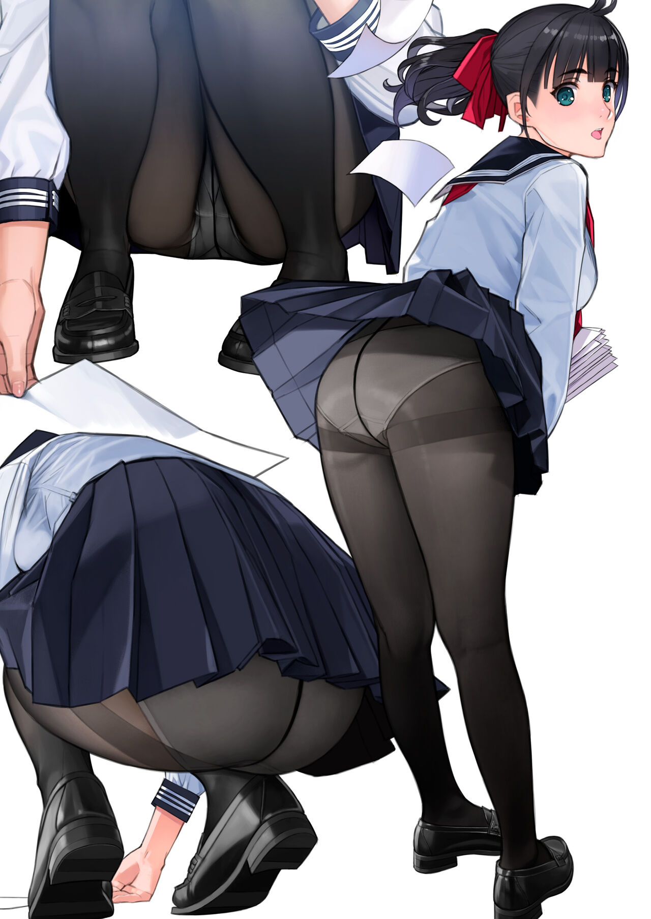 Kyonyū de kuro taitsusērā-fuku no fuku iin-chō to rikujō-bu no kyonyū senpai ga etchinakoto sa se rareru hon page 7 full