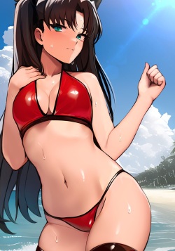 Slingshot TOHSAKA Rin + Artoria Nude