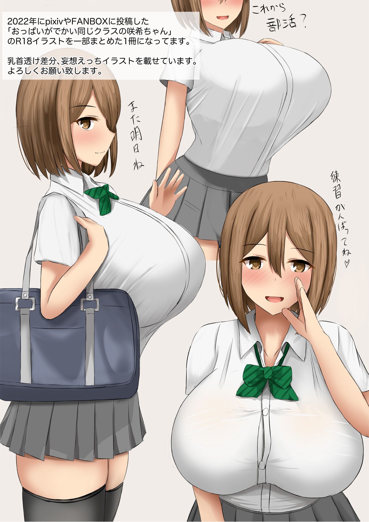 Oppai ga Dekai Onaji Class no Saki-chan Mousou Hon page 2 full