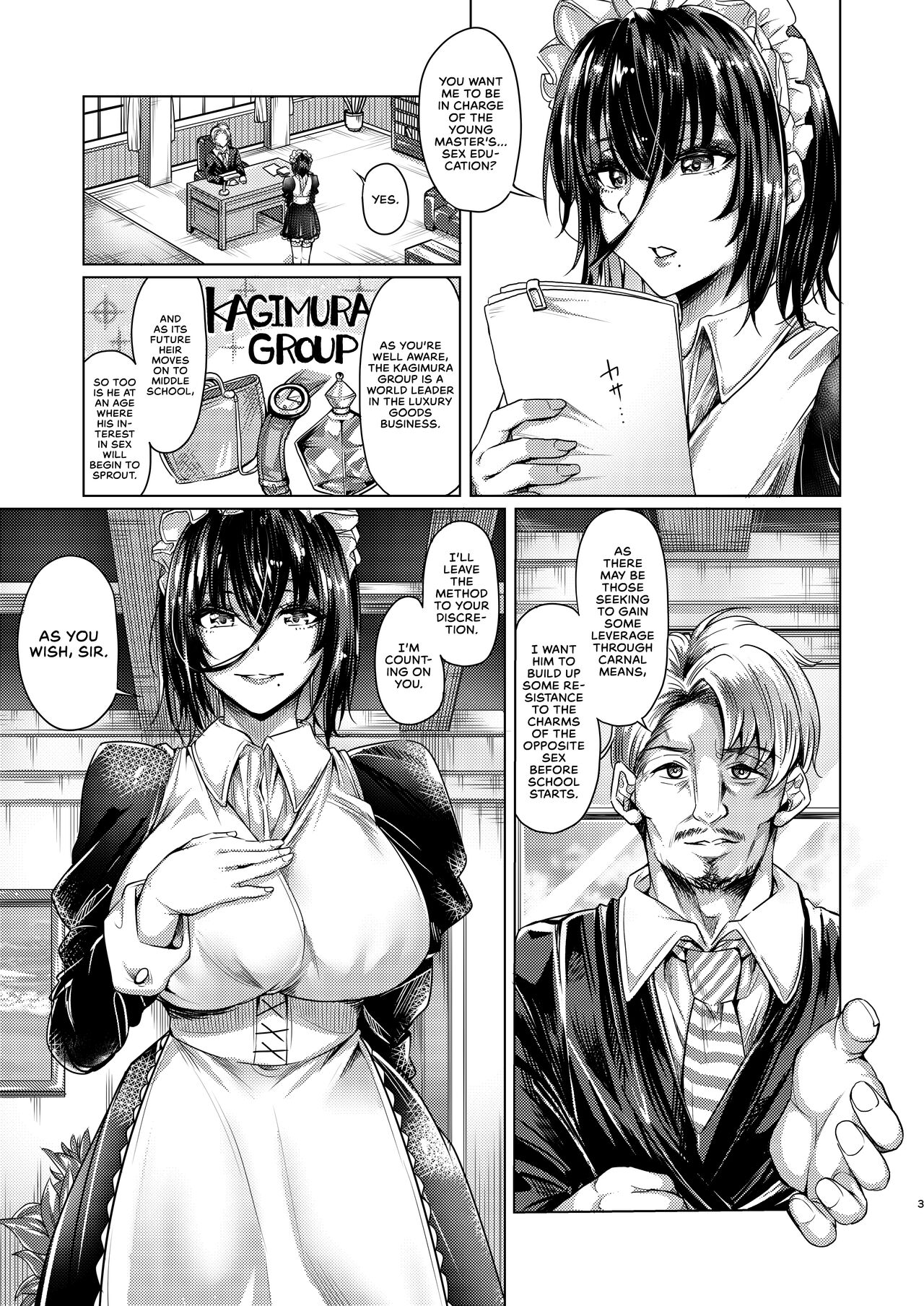 Shota to Maid. - A young boy and his maid page 3 full