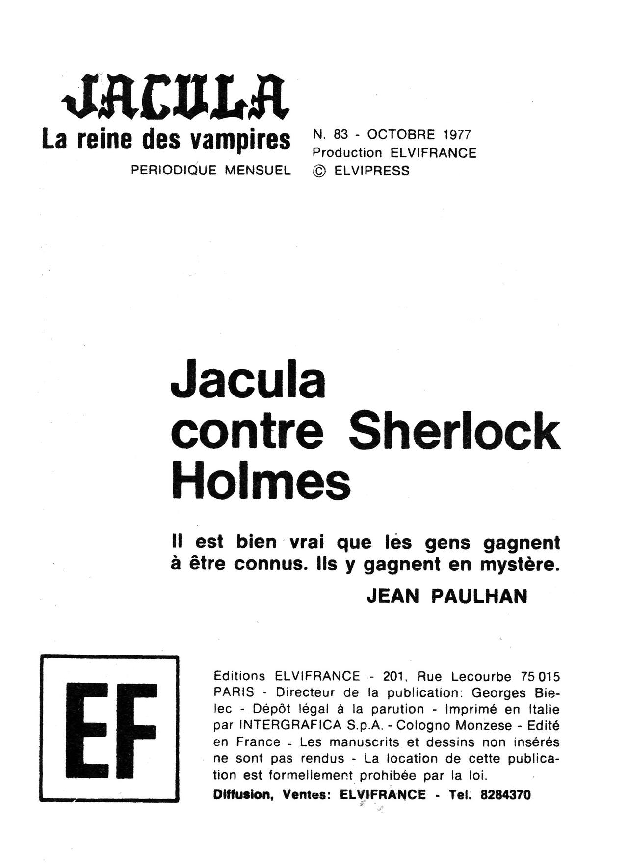 Jacula 083 - Jacula contre Sherlock Holmes page 3 full
