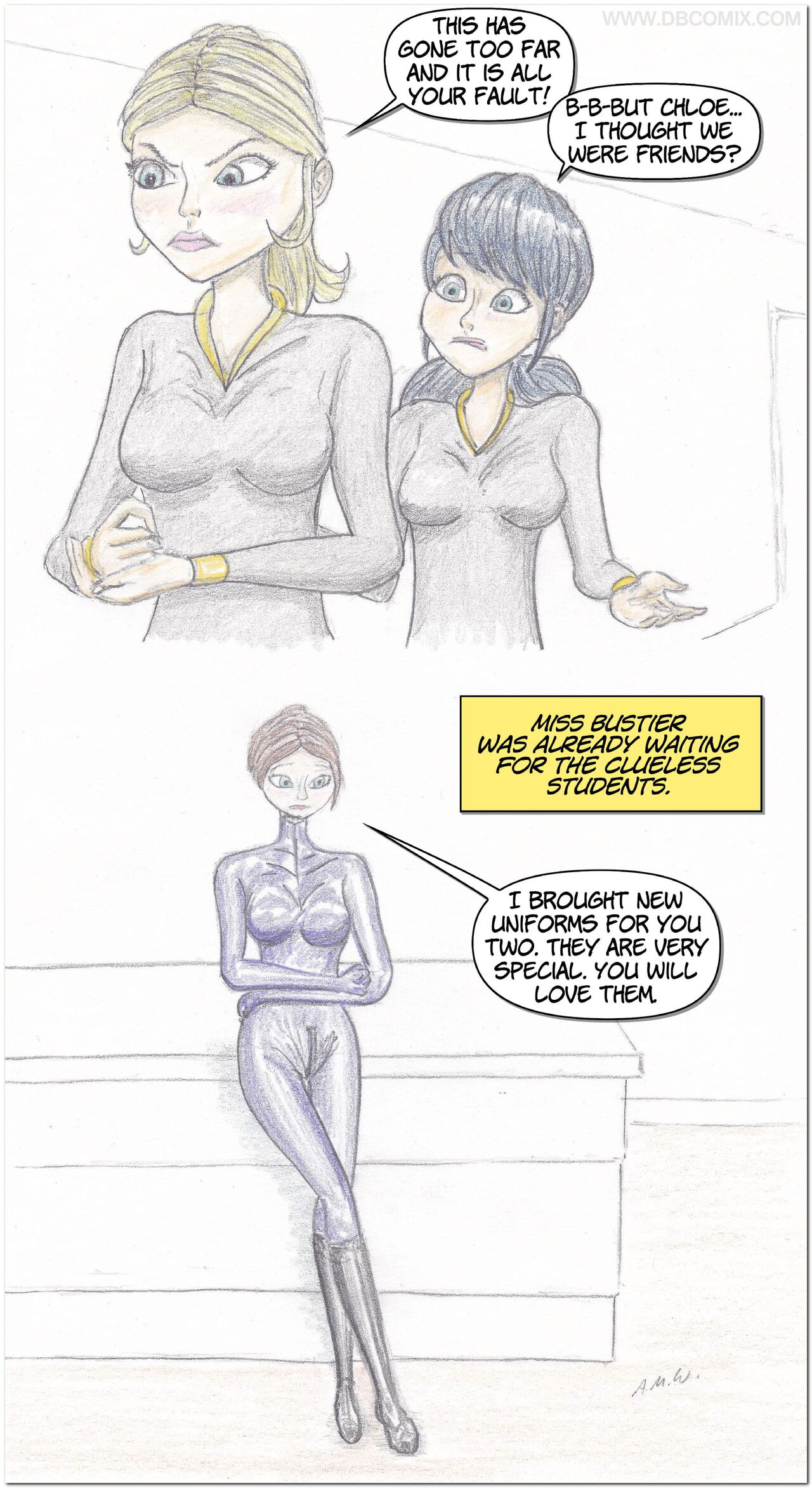 Chloe &amp; Marinette Troubles in Art School 4 page 10 full