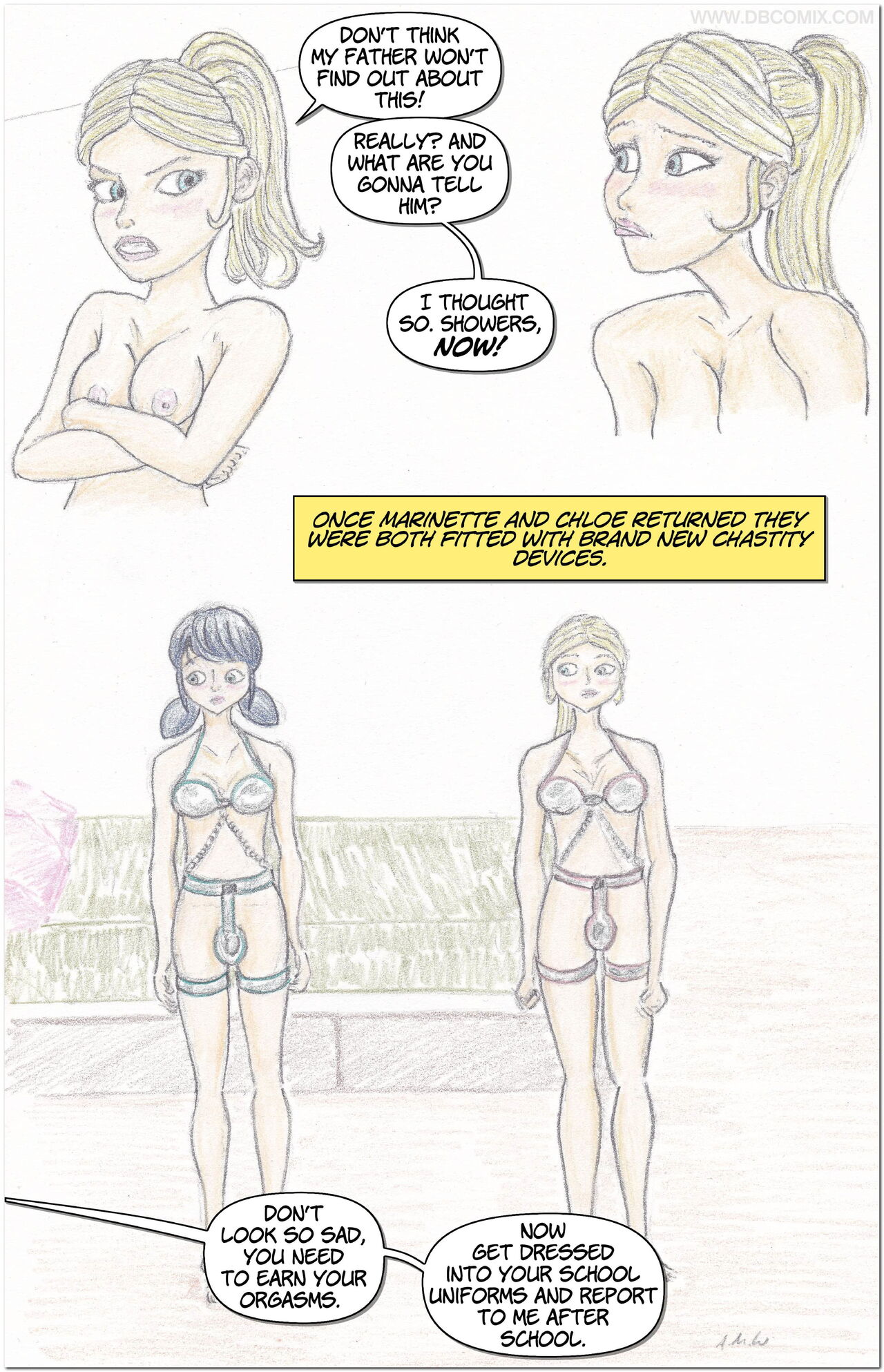 Chloe &amp; Marinette Troubles in Art School 4 page 7 full