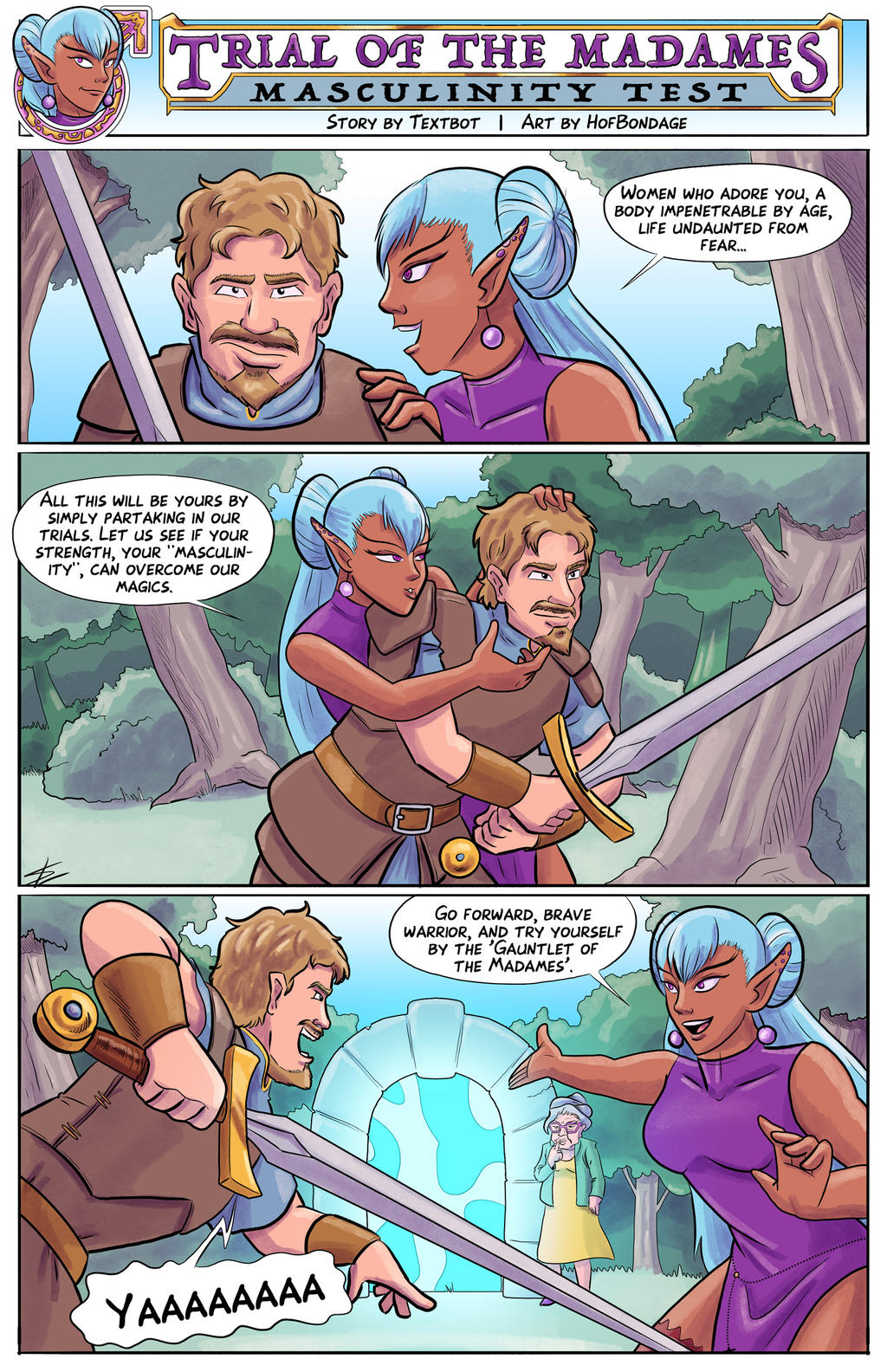 Trial of the Madames: Masculinity Test page 1 full