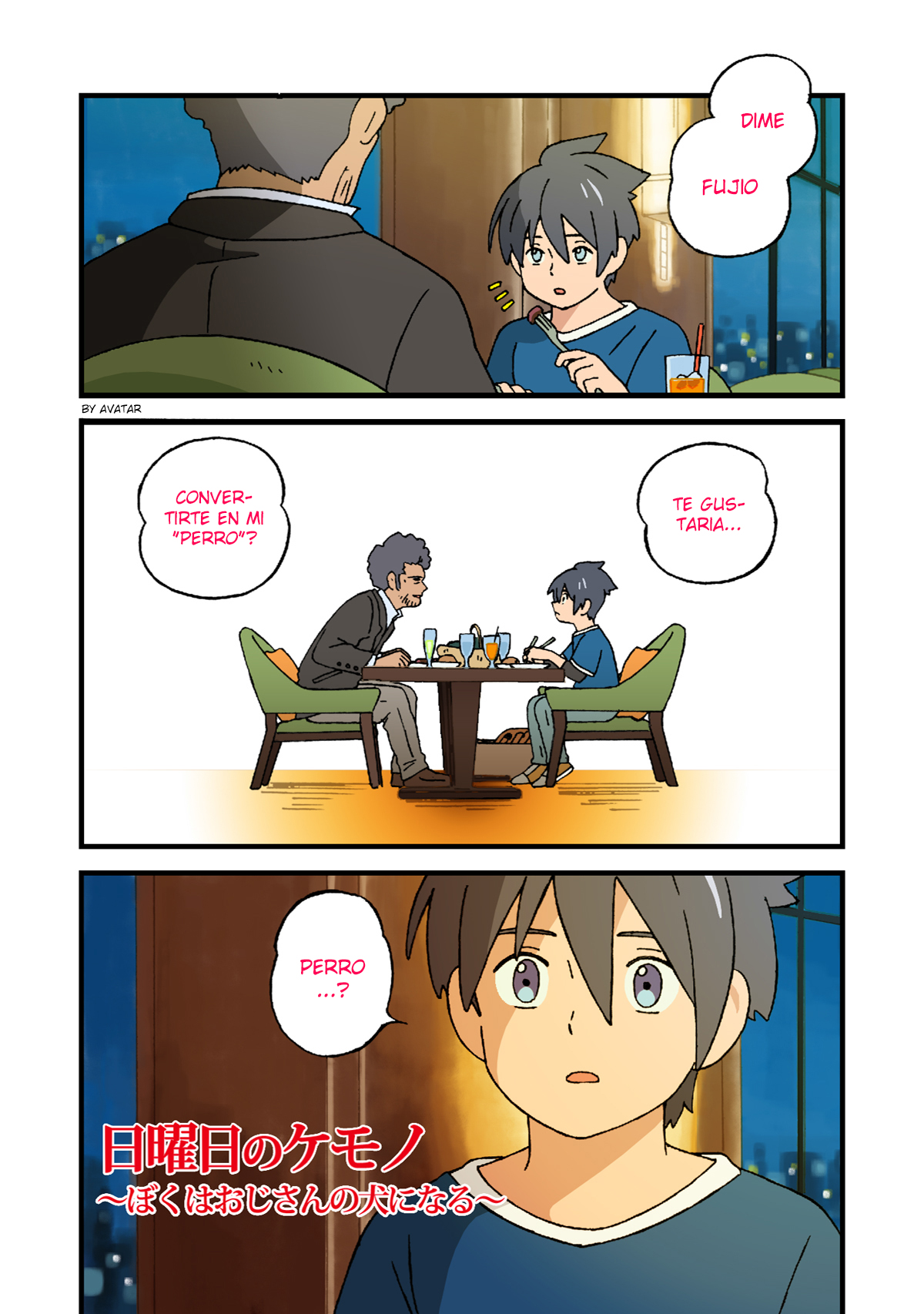 Nichiyoubi no Kemono ~Boku wa Ojisan no Inu ni Naru~ | Sunday Pet Play That time I became an old man's dog page 3 full