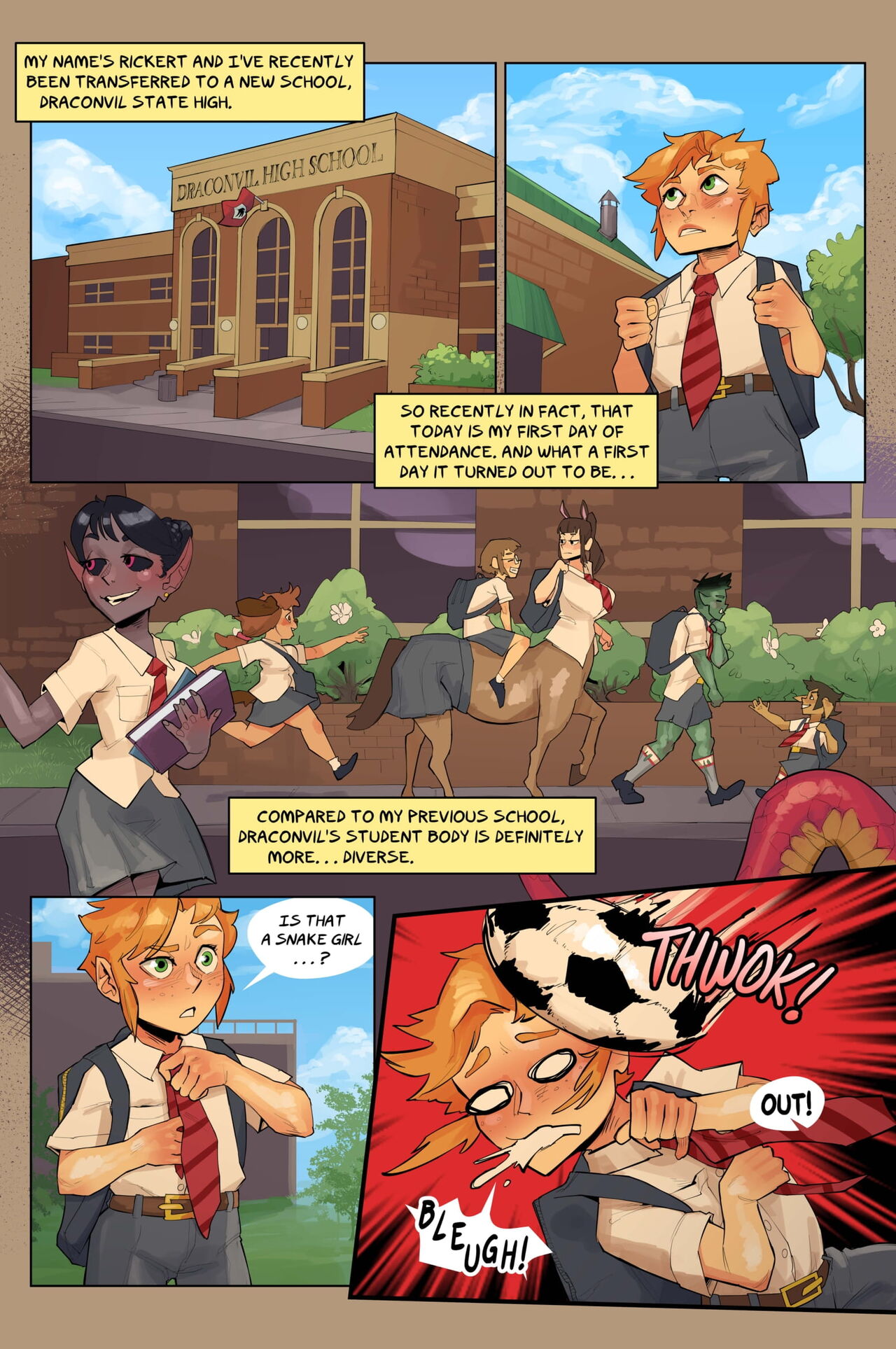 A Boy &amp; His Familiar: School Days | Ch1: Ain't that A Kick in the Head page 2 full