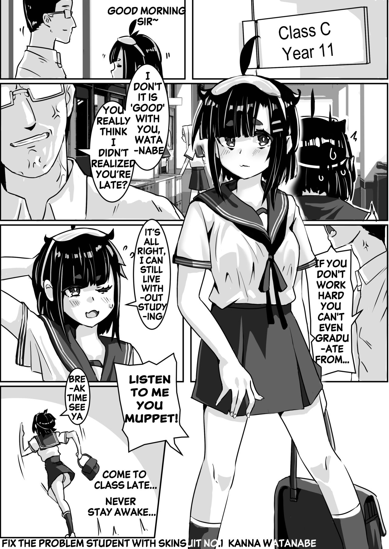 Fix The Problem Student With Skinsuit No.1 Kanna Watanabe page 2 full