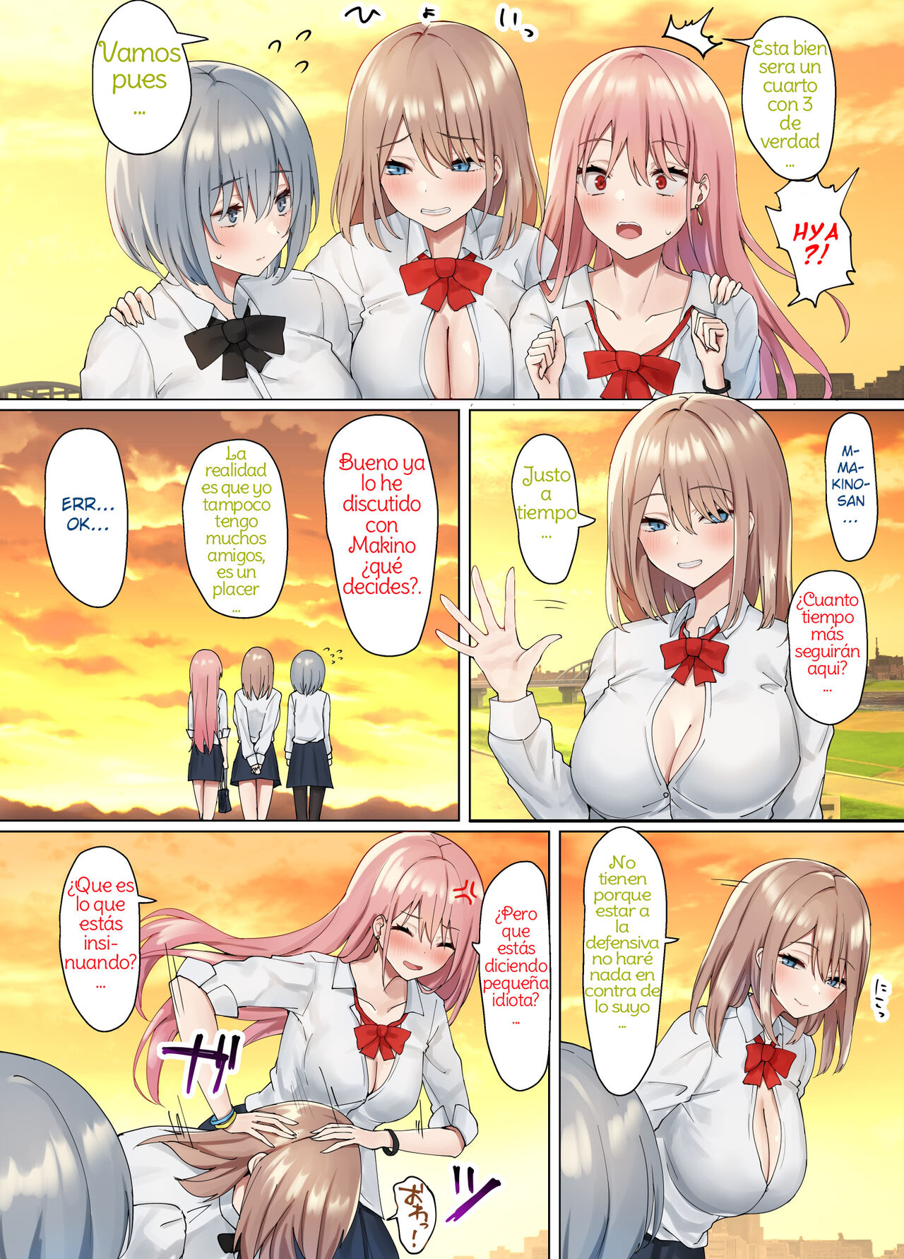 Ijimerarekko no Nekura Onna ga Jitsu wa Dohentai de Ijimekko no Ubu na Gal ni Shikaeshi o Suru Yuri 3 Spanish page 5 full