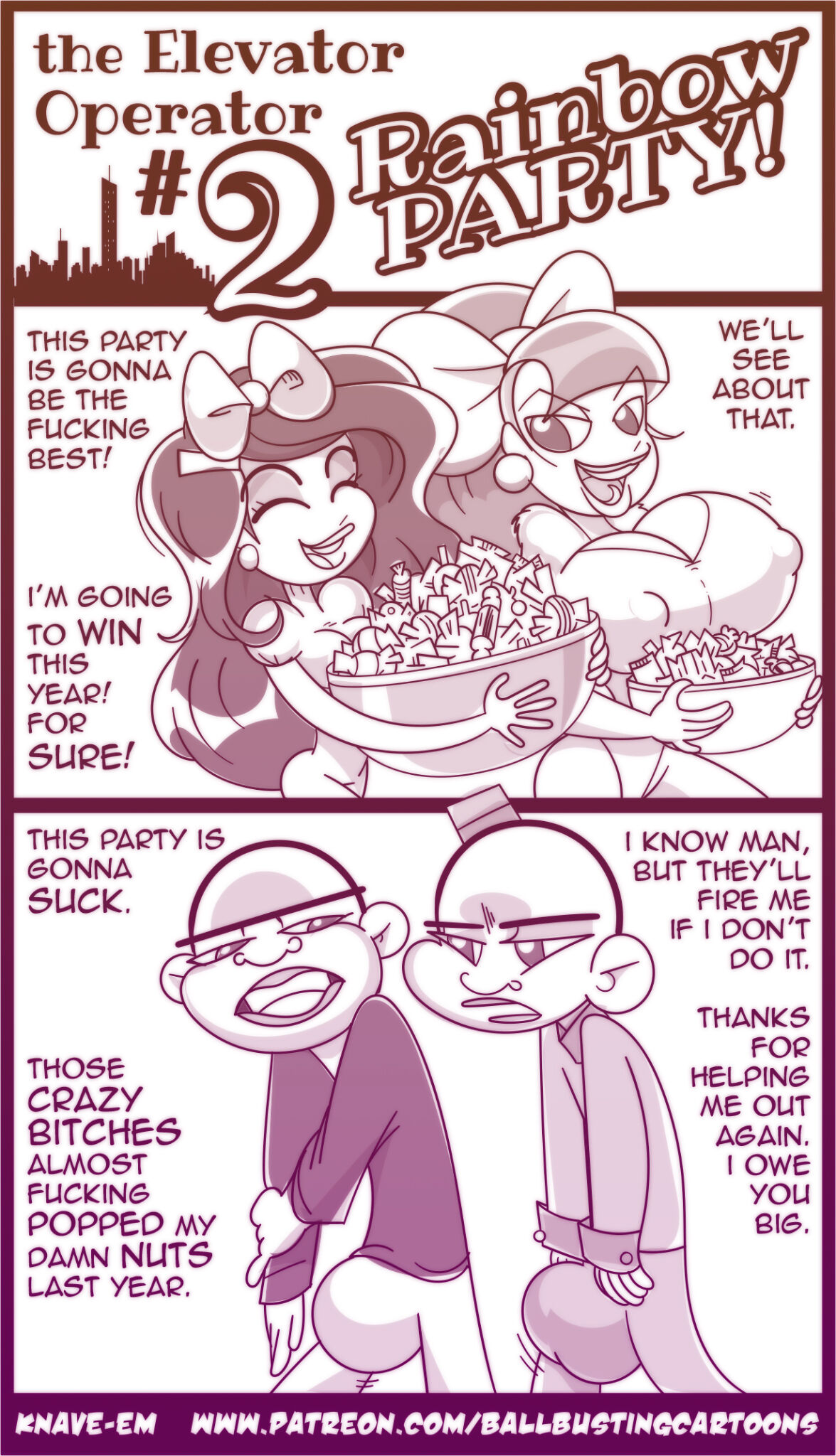 The Elevator Operator #2 Rainbow Party! page 1 full