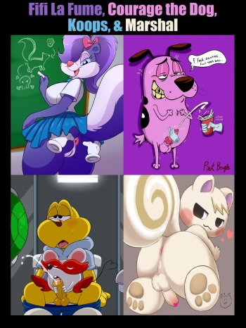 Courage the Cowardly Dog's Porn Pics on Fifi La Fume, Courage the Dog, Koops, and Marshal ♂️♀️⚧️ ???? cover