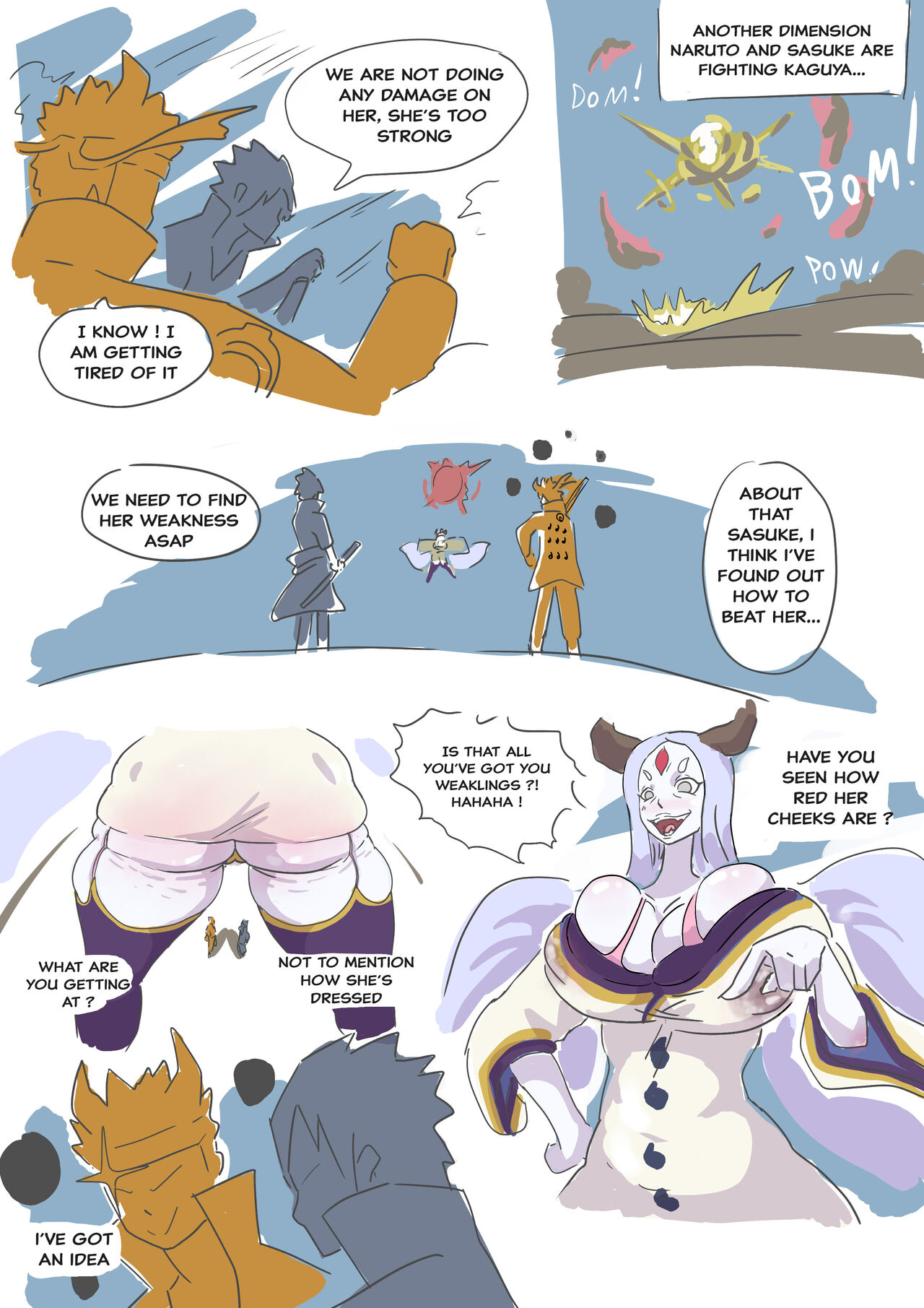 NARUTO vs KAGUYA by DORAGONA_ on twitter page 2 full