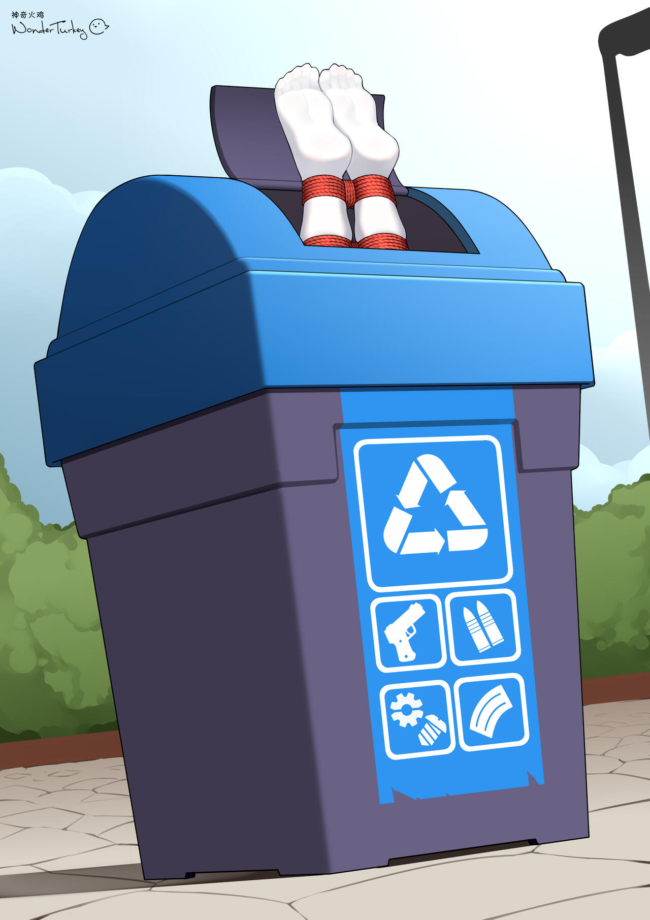 Rabbit in the rubbish bin page 1 full