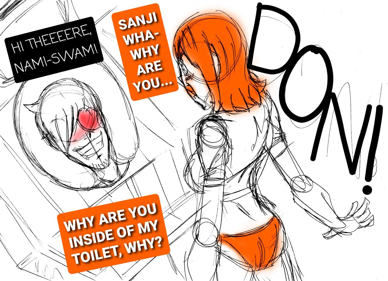 Nami troubles at the bathroom... page 2 full