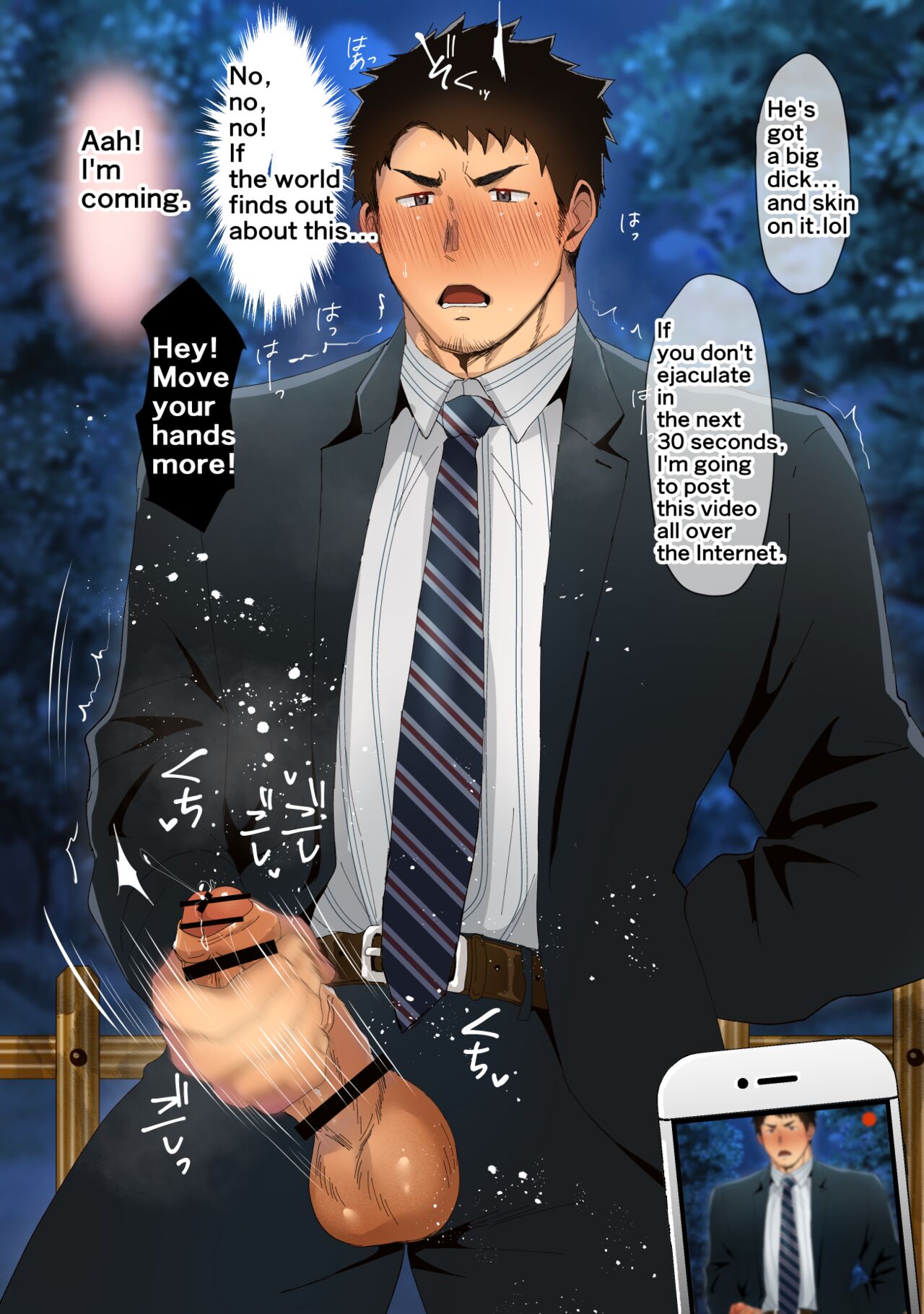 A Serious Businessman With A Hobby Of Outdoor Masturbation Is Discovered By A Group Of Delinquents page 4 full