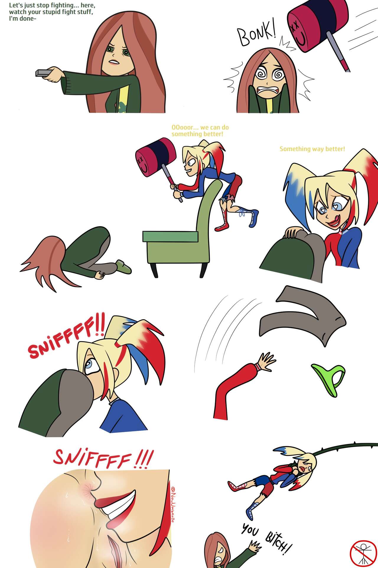 Harley Quinn Molests A Sleeping Pamela Isley page 9 full