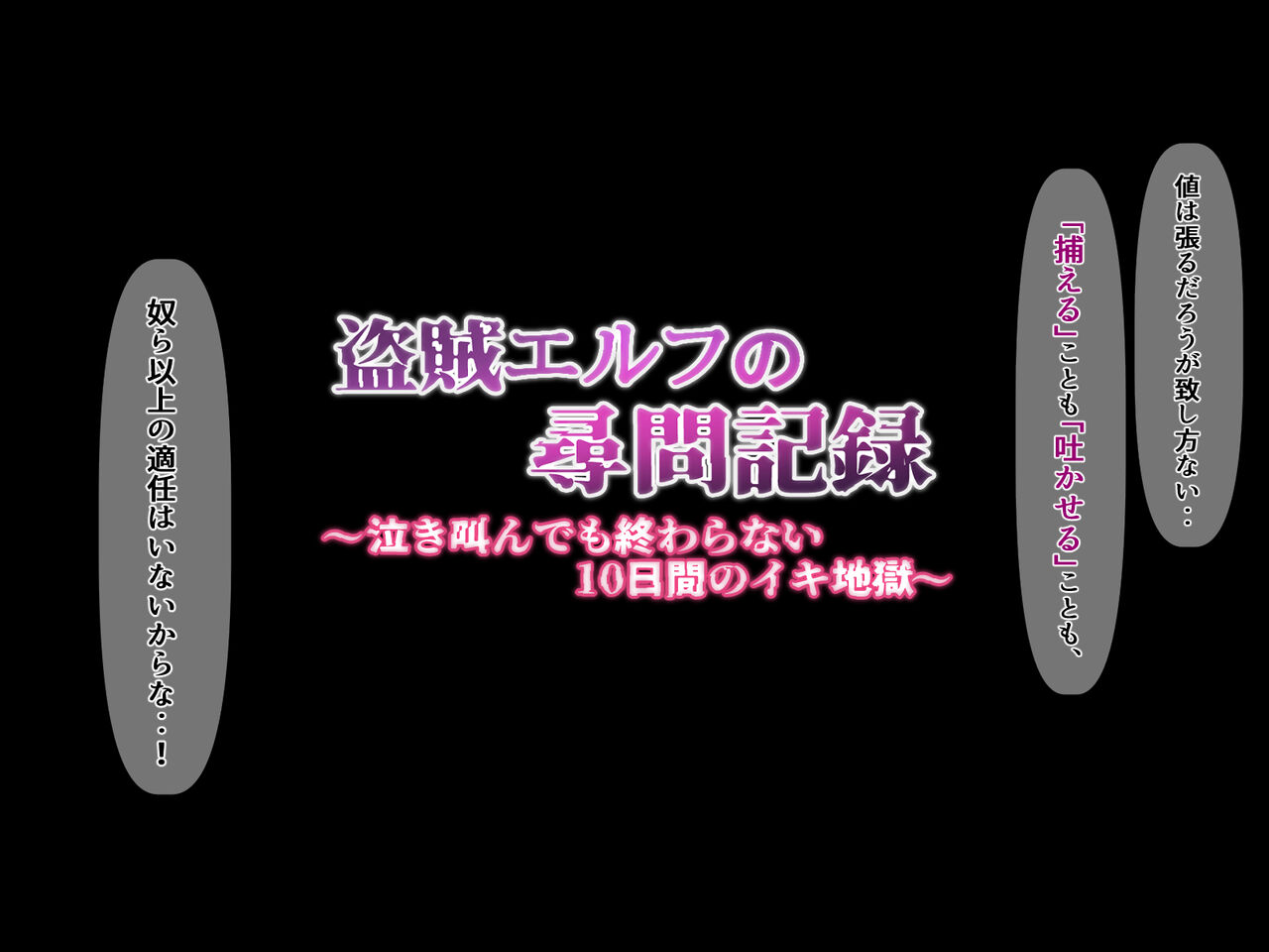 盗賊エルフの尋問記録～泣き叫んでも終わらない10日間のイキ地獄～ page 9 full