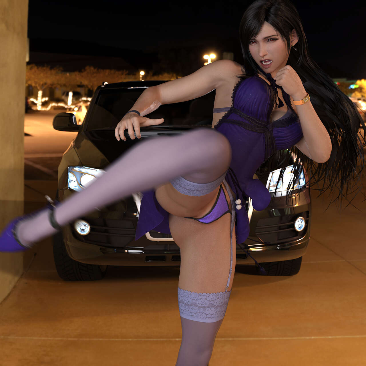 Minoru Woman in purple dress page 1 full