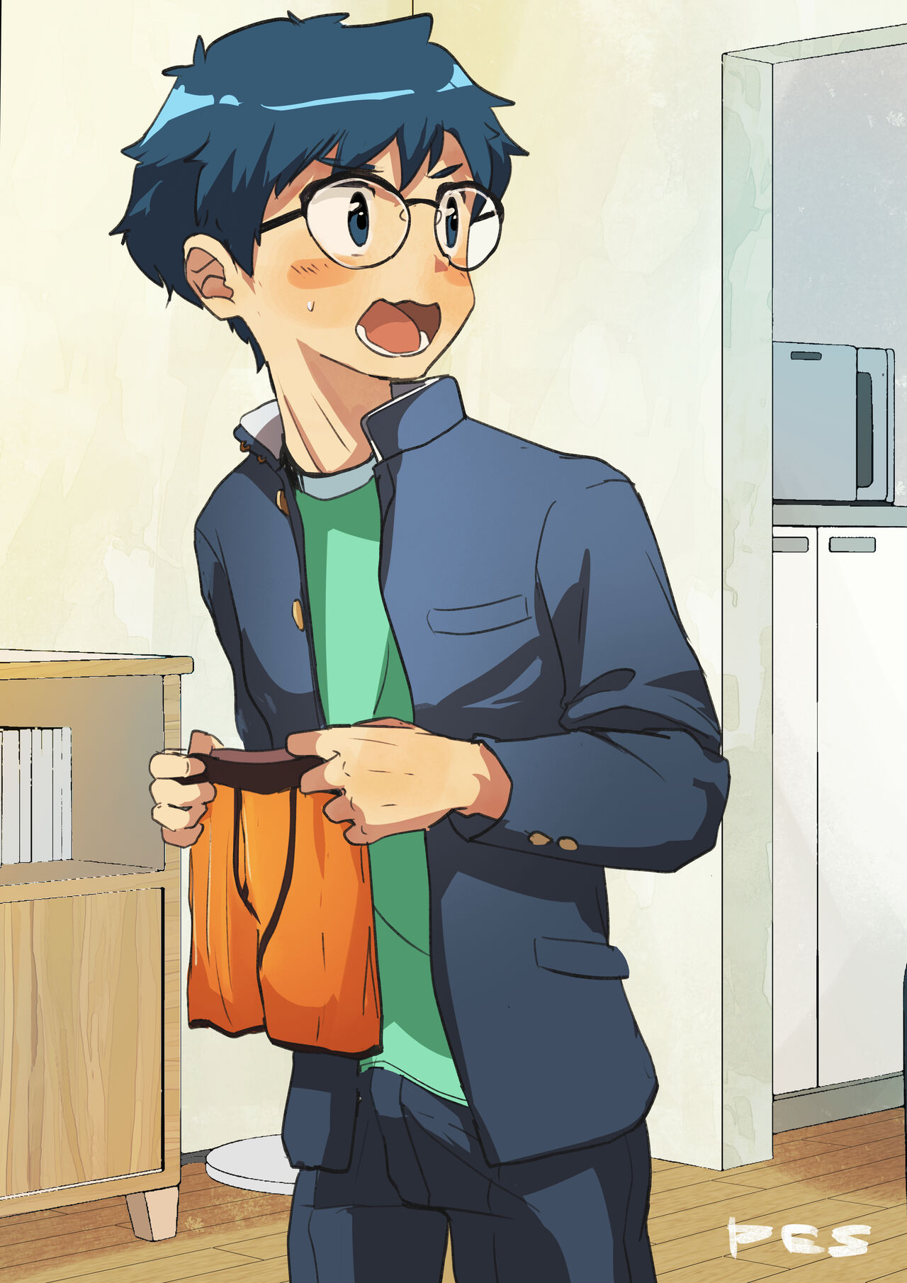 友だちが忘れていったパンツでシコる男子 page 8 full