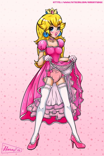 Princess Peach + diaper + chastity cover