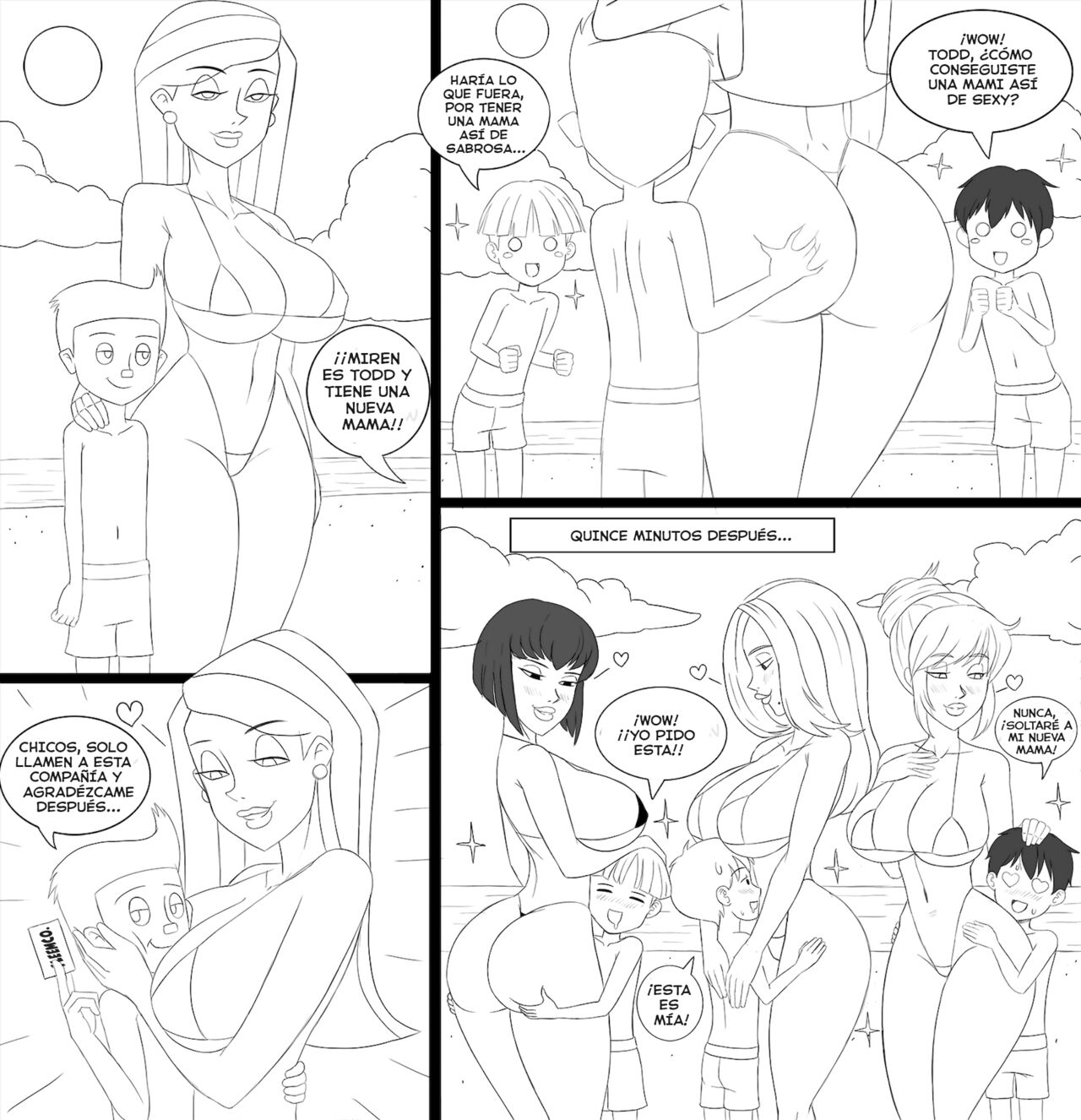 mini comic of the boys and their Mom's page 5 full