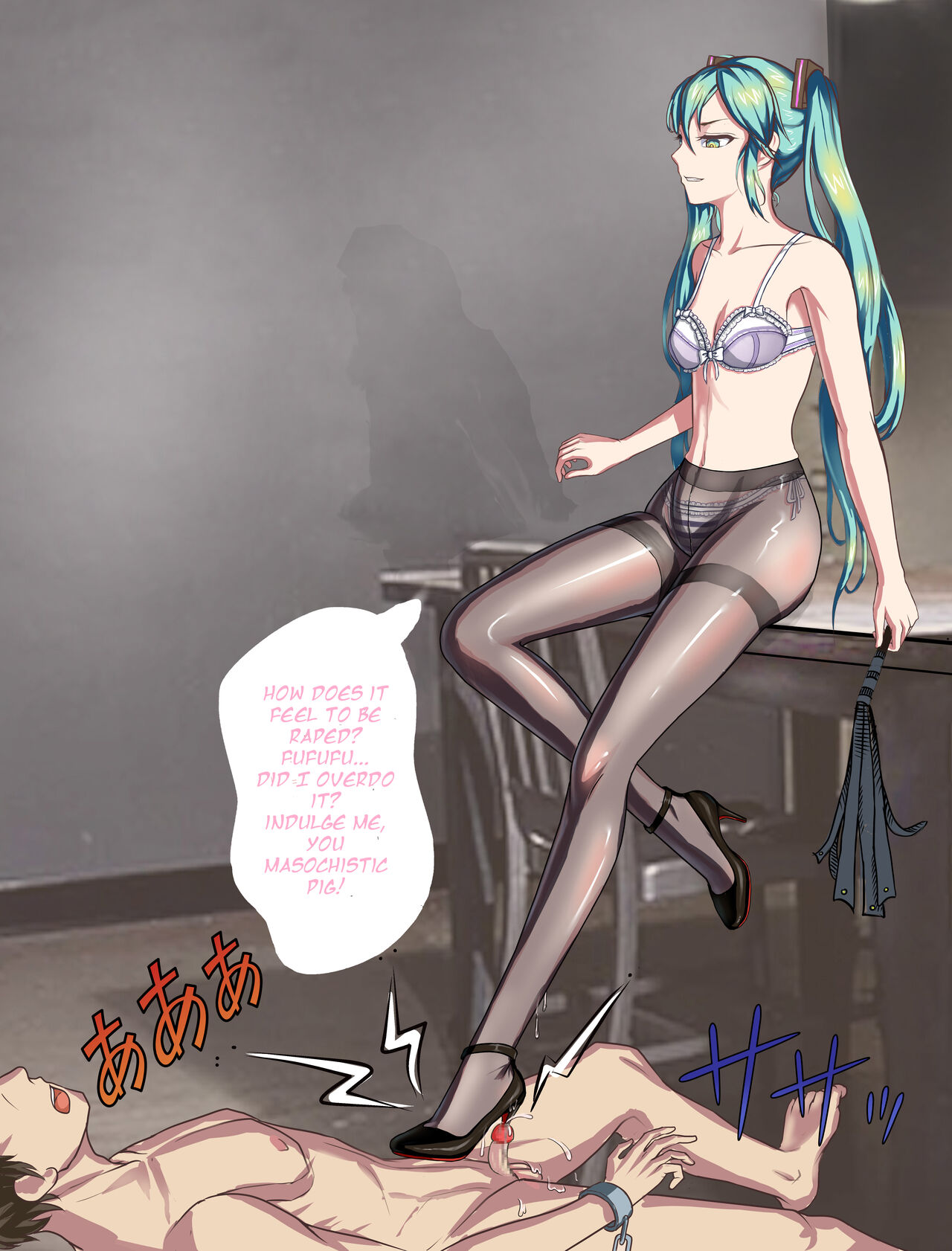 Multi-clothes status difference MIKU policewoman foot massage and high heels stepping on urethra torture page 4 full