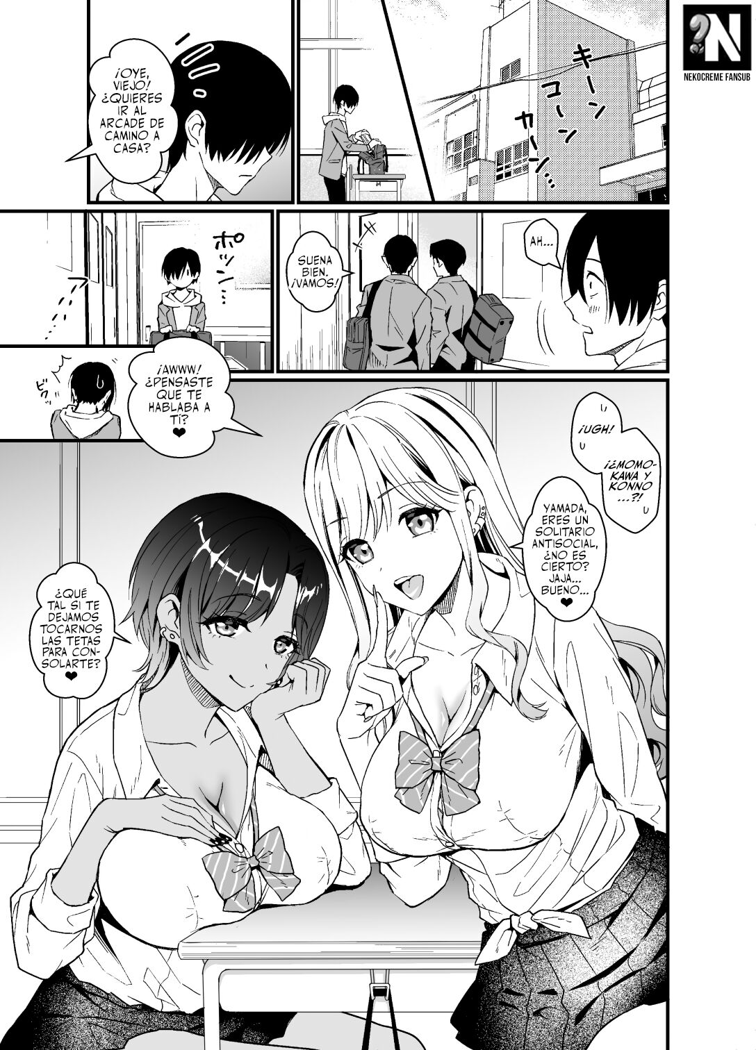 Gal ni Houkago Oppai Sawatte ku? te Sasowareru Hanashi | Aquella vez que un Par de Gyarus me Pidieron que les Tocará las Tetas Después de Clases page 3 full