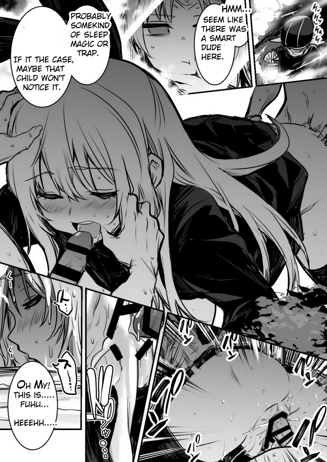 Furtuneteller-chan who worry about Adventure-chan's unusual symptom and take a look at it and Adventure-chan who unknowingly got knock up and  give birth to demi-human child in distant land page 3 full