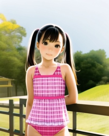 AI generated loli in swimsuit cover