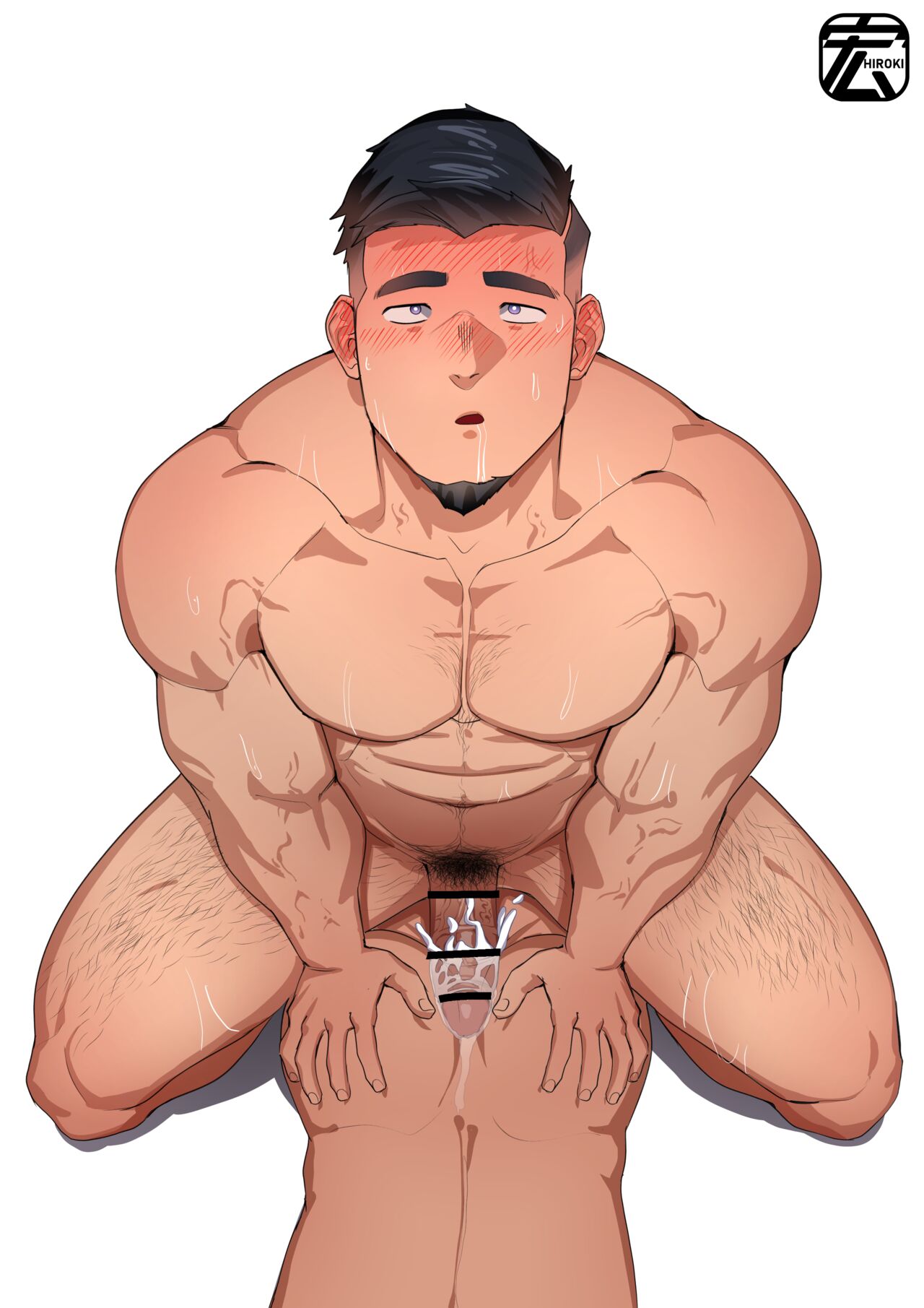 A straight guy with a big dick who has never had a man's first experience | 男初体験な巨根ノンケリーマン君 page 5 full