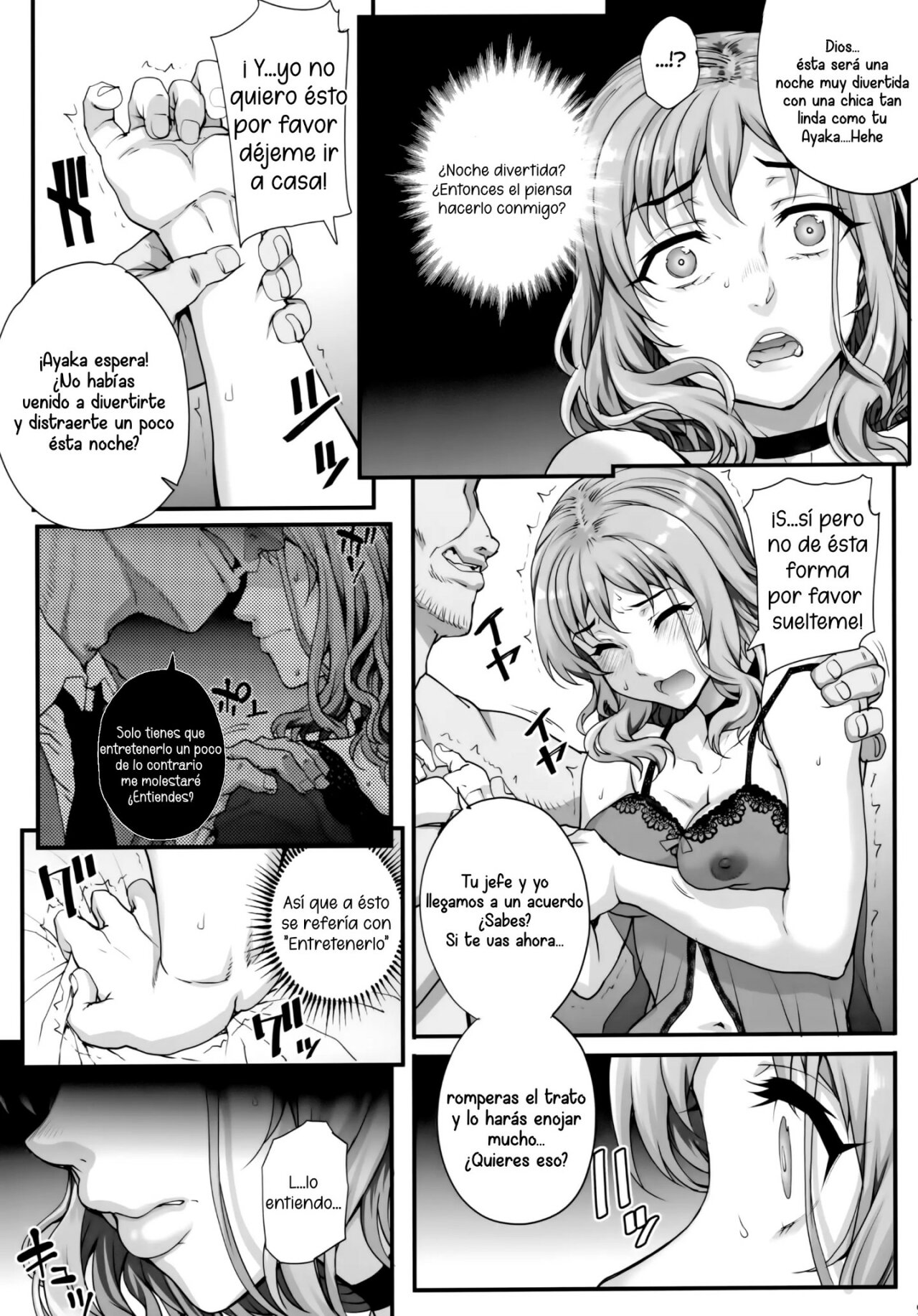 Kareshi ni Naisho de 3 Seisettai... Saseraremasita. | ¡Fui llevada para entretener a un hombre sin decirle a mi novio! page 10 full