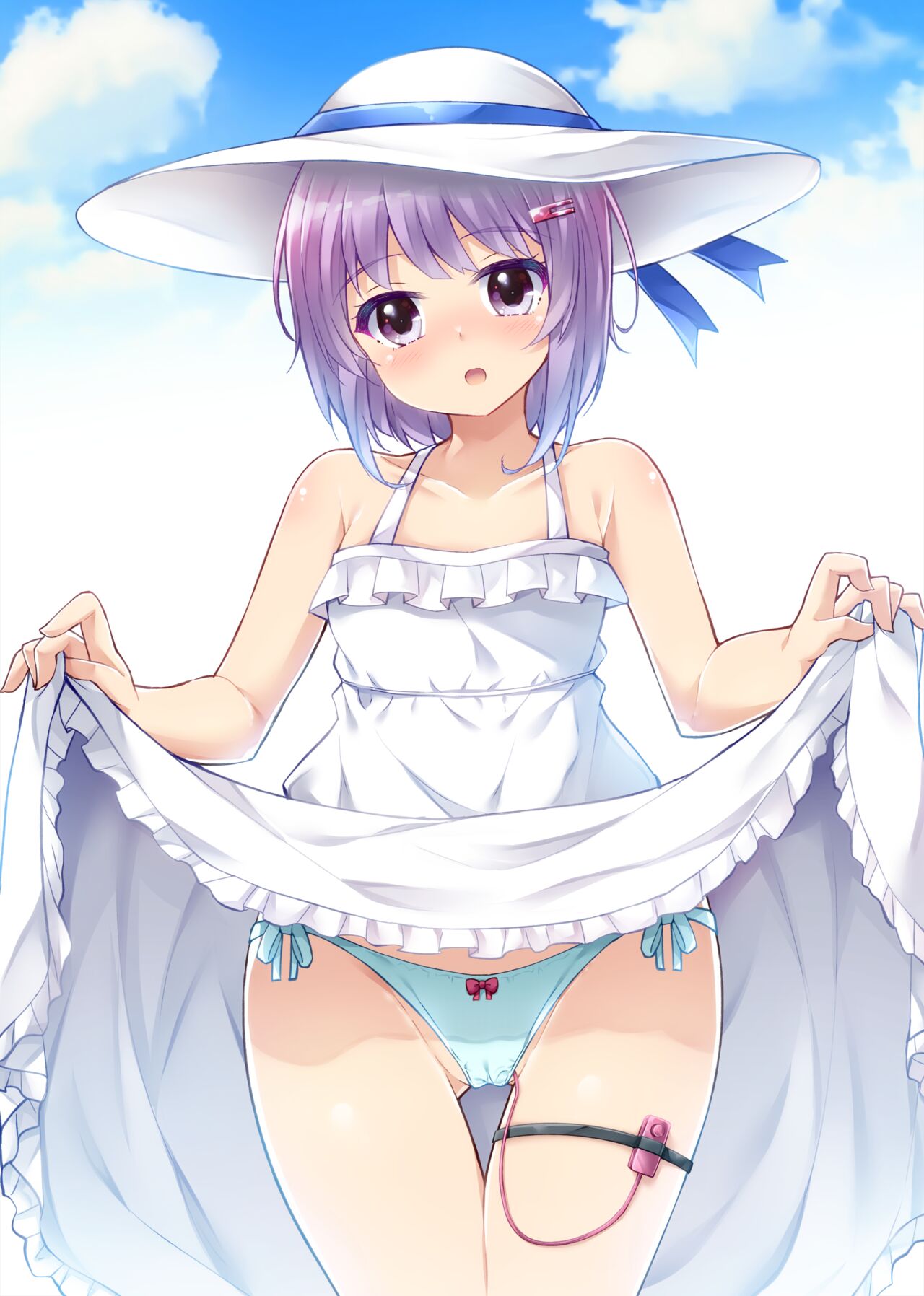 白ワンピをたくし上げる結月ゆかりちゃん page 2 full