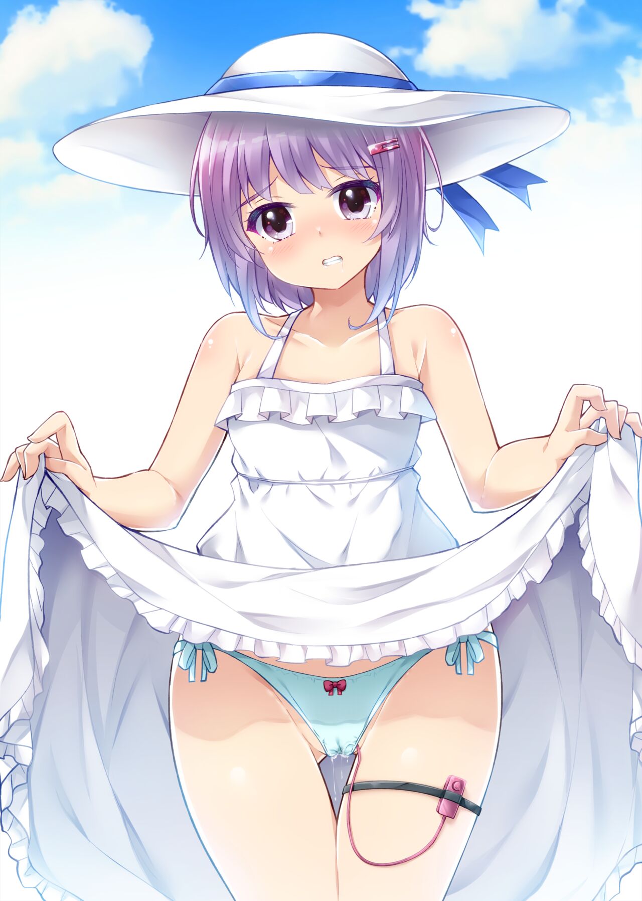 白ワンピをたくし上げる結月ゆかりちゃん page 3 full