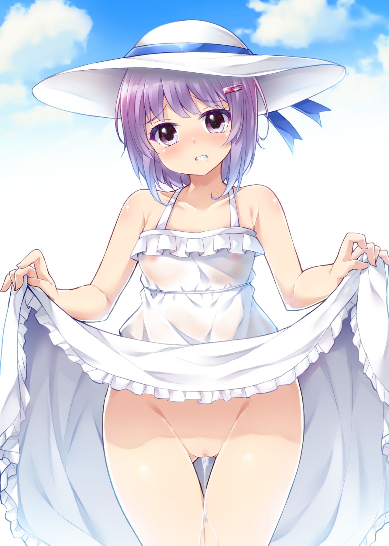 白ワンピをたくし上げる結月ゆかりちゃん page 6 full