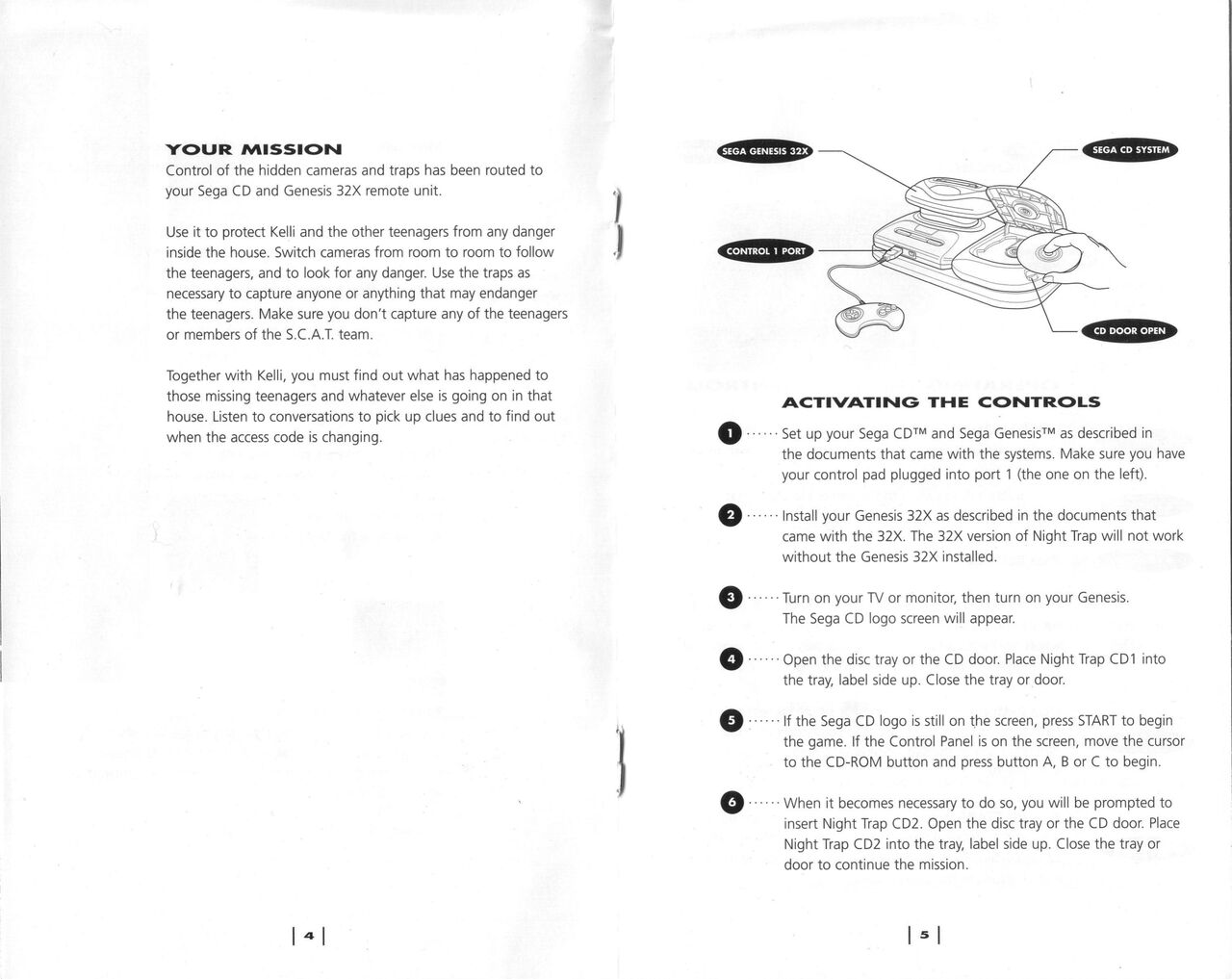 Night Trap Manual page 4 full