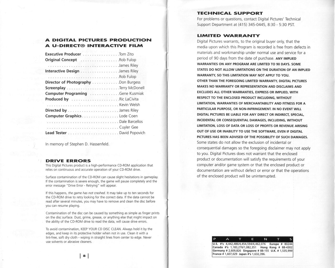 Night Trap Manual page 6 full