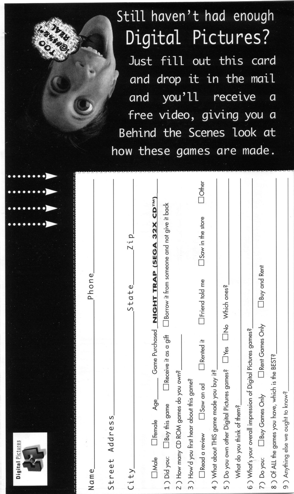 Night Trap Manual page 7 full