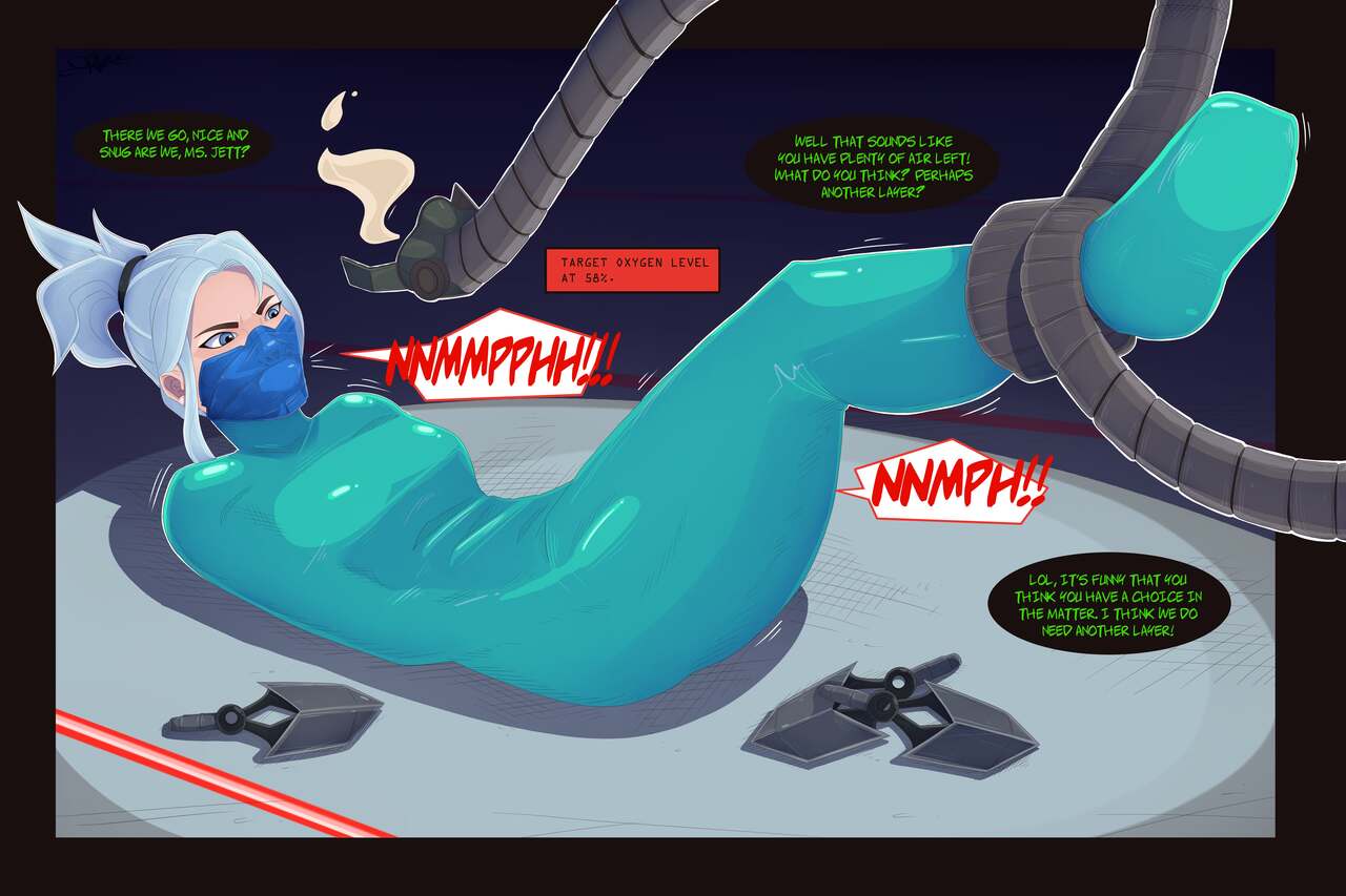 Jett Captured by the Reprogrammed Training Bot page 6 full