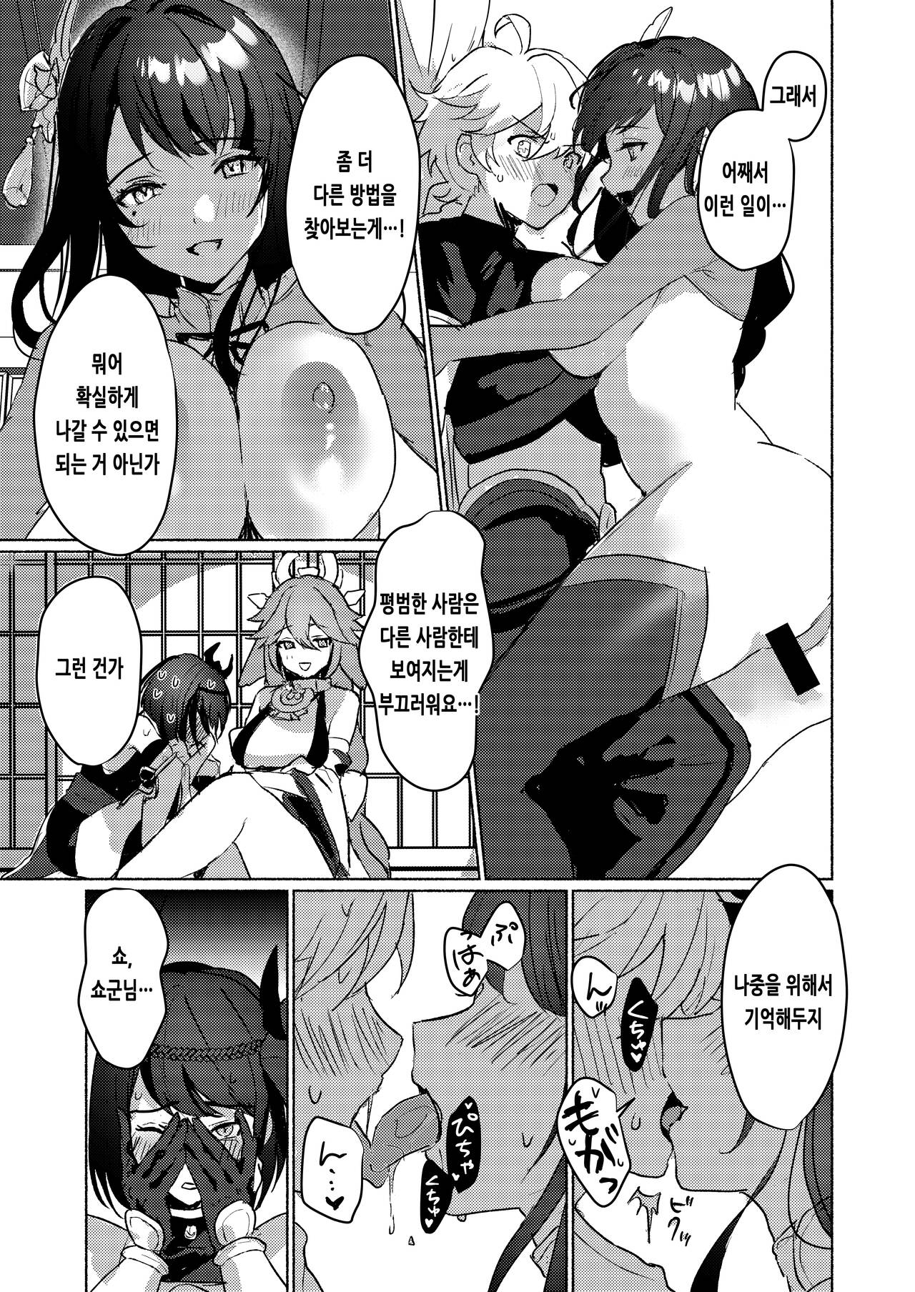 Inazuma Gosanke to Sex Shinai to Derarenai Hikyou - Inazuma Triumvirates and the F**k or Die Domain | 이나즈마 삼대장과 〇〇하지 않으면 못 나가는 비경 page 4 full