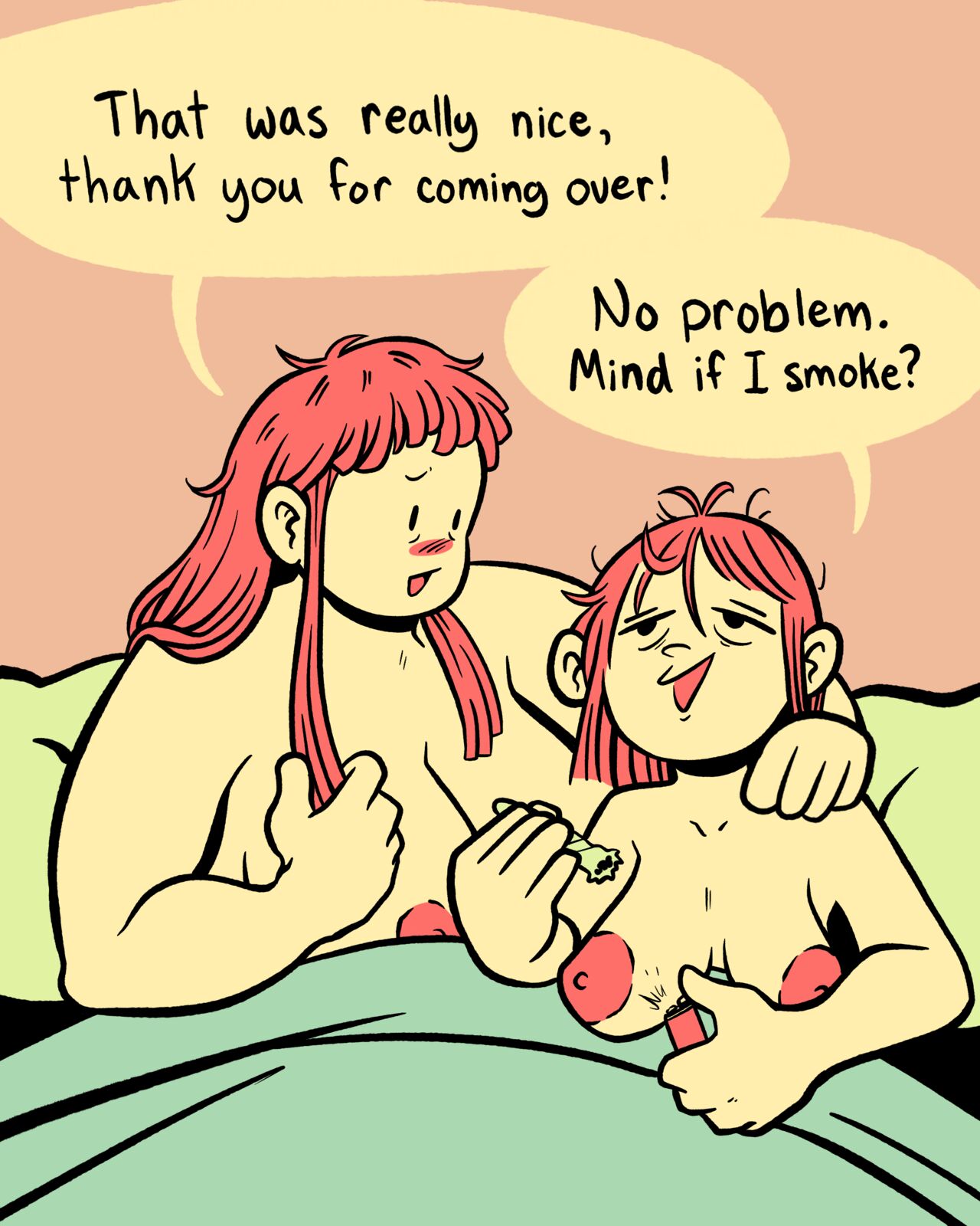 Pam and June smoke page 1 full