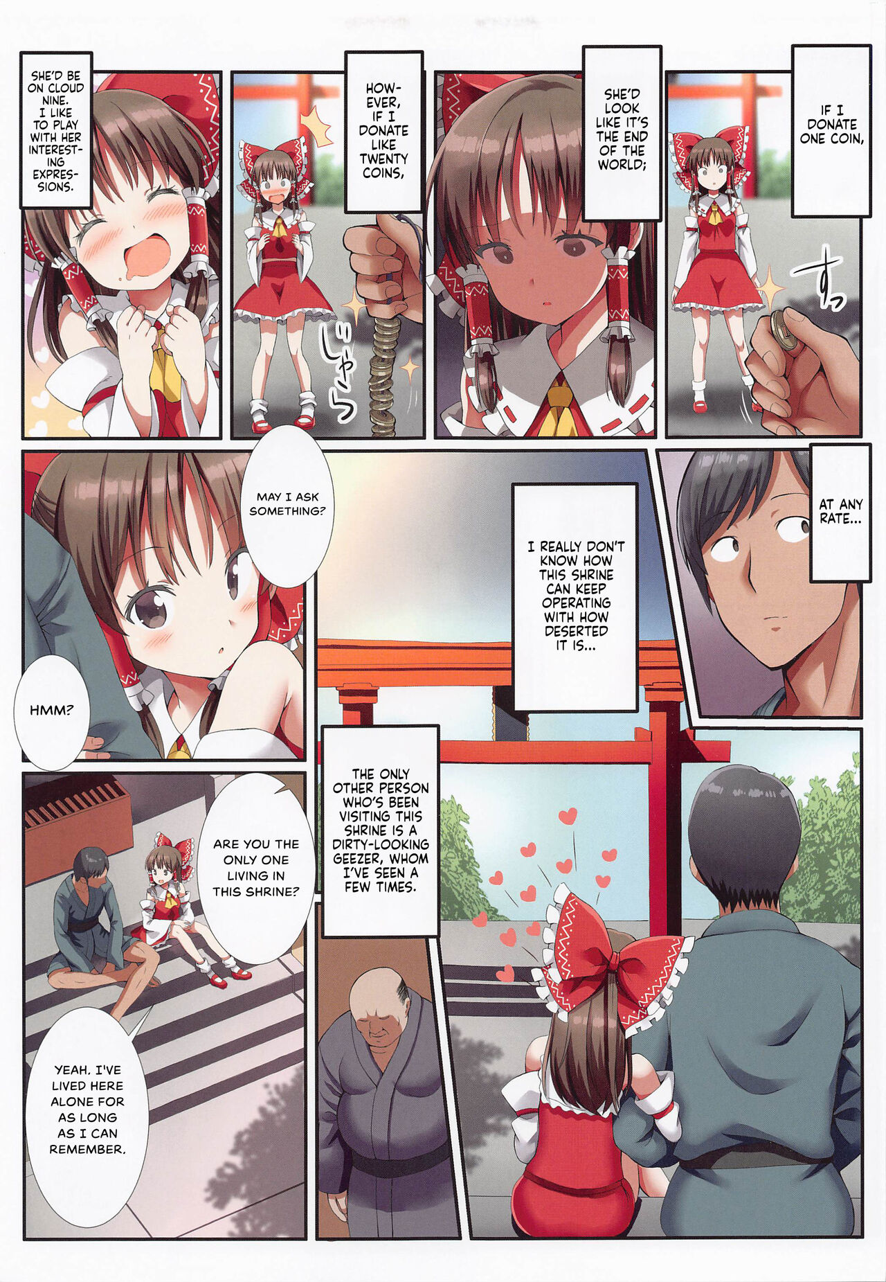 Hakurei no Chiisana Miko-san to no Himitsu no Business | Hakurei's Small Miko-san's Secret Business page 4 full