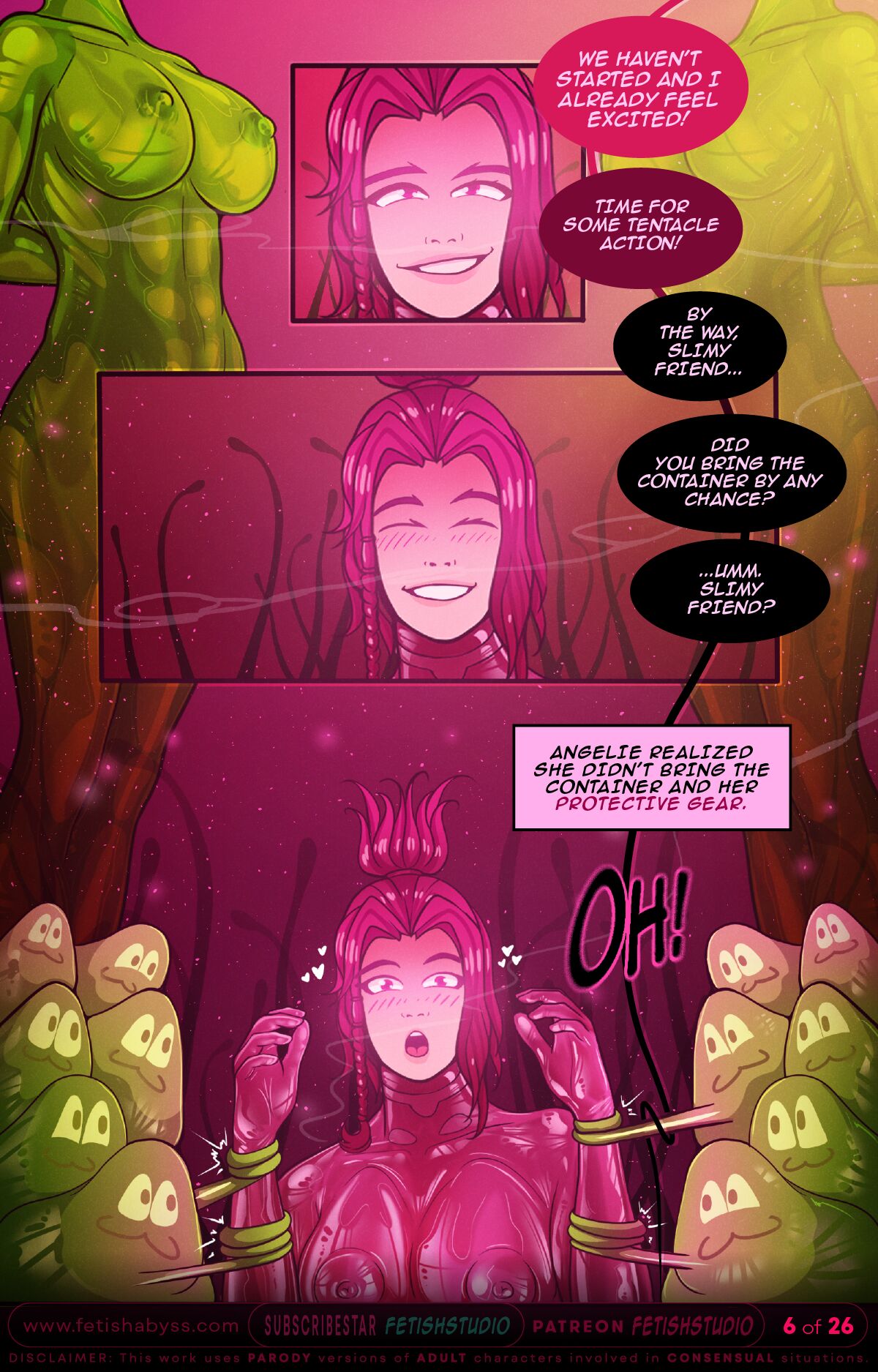 SLIME TENTACLES | LATEX PLANT ENCASEMENT | FETISH ABYSS #4 page 8 full