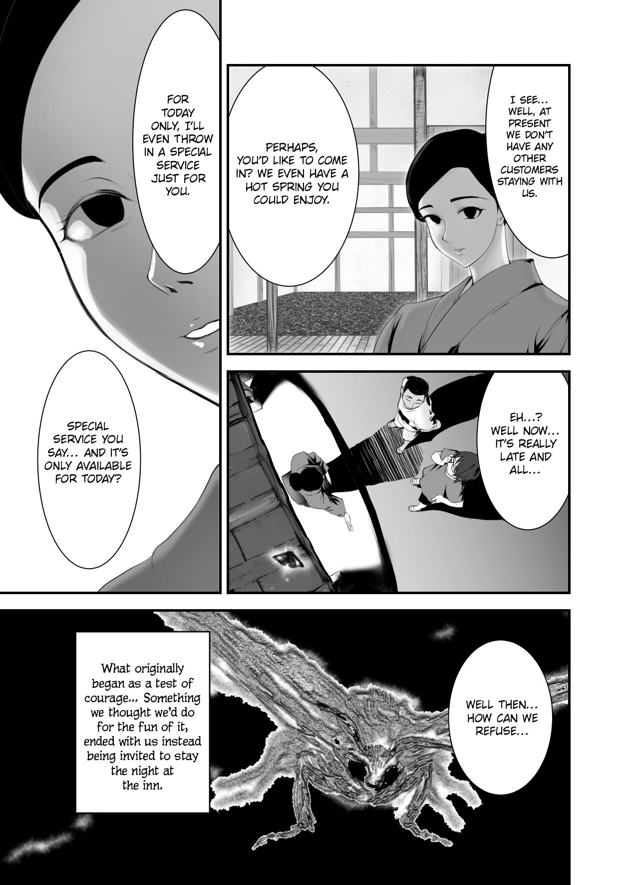 Hairyokan de no Ero Kyoufu Taiken | A Terrifying Erotic Experience at an Abandoned Inn page 5 full