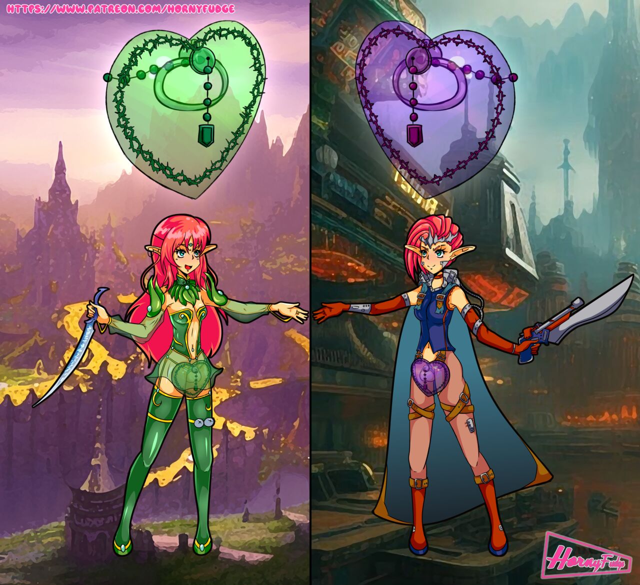 Elf twins | Commission+more feminine variant page 2 full