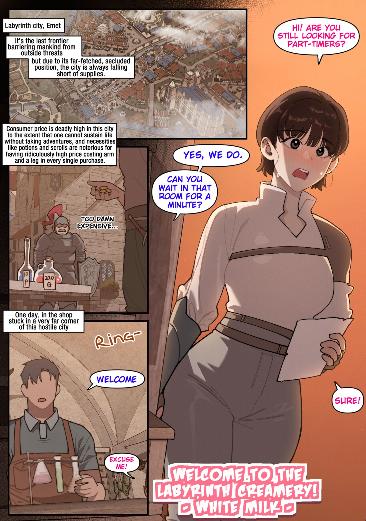 Welcome to the Labyrinth Creamery! -White Milk- page 1 full